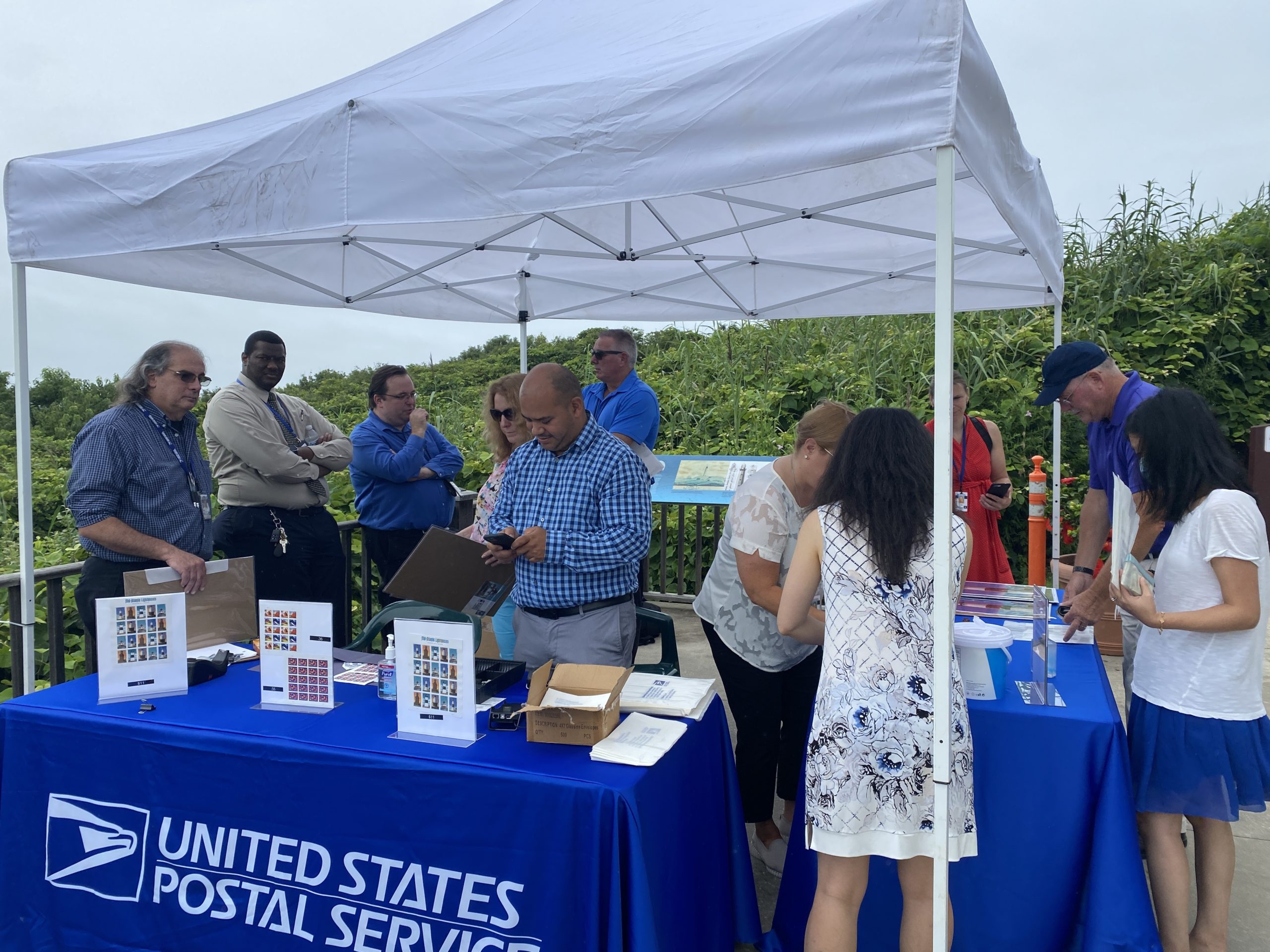 The United States Postal Service held an event in August at the Montauk Lighthouse to celebrate the rollout of the stamps. COURTESY MIA CERTIC