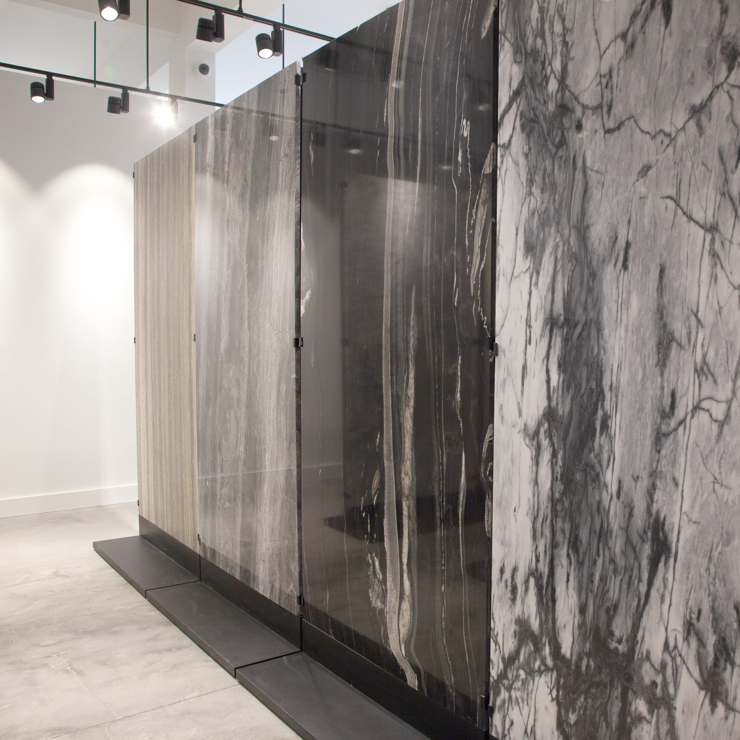 Large-scaled porcelain slabs are one of the unique features at the new Nemo Tile + Stone showroom in Southampton.