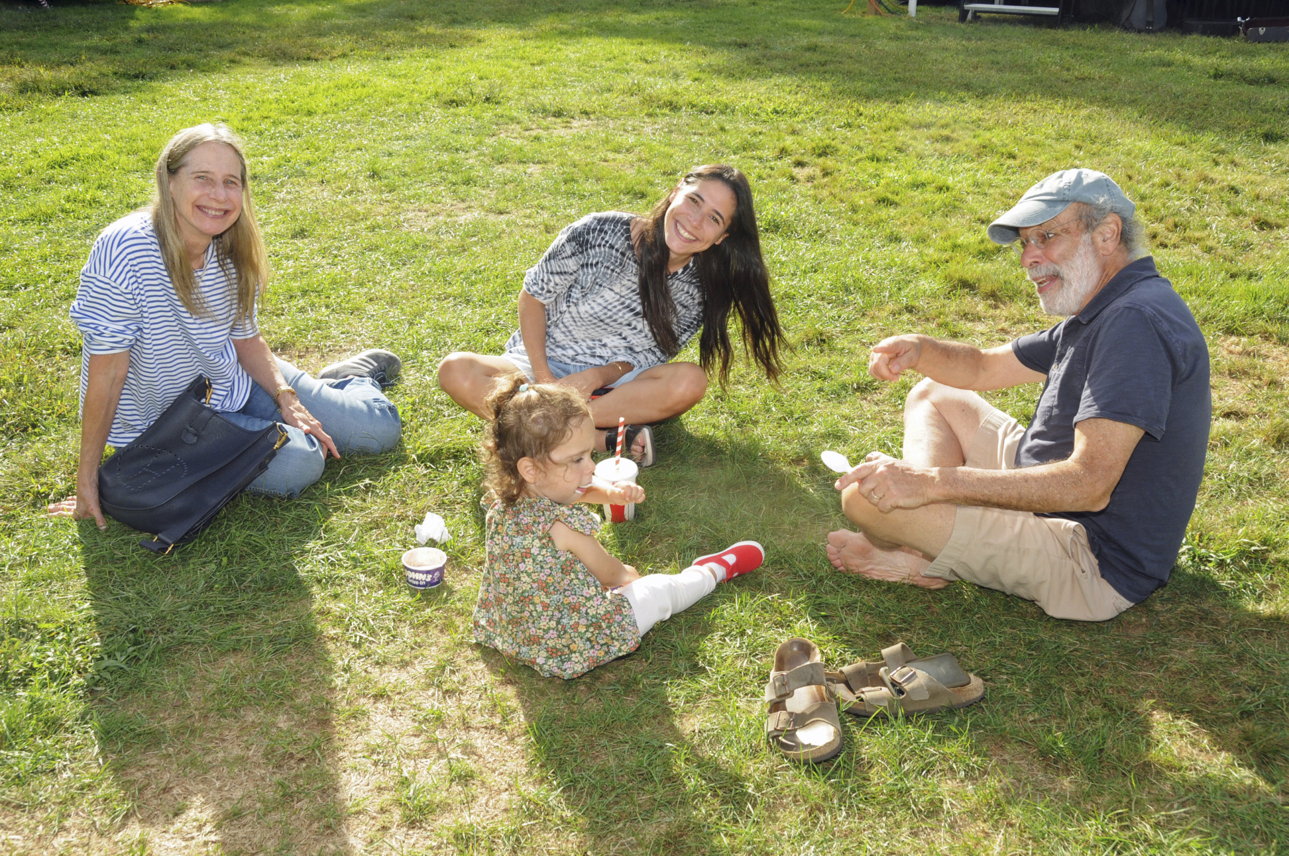 Hilary, Elliot, Allison and Penelope Rich at the Music Festival in Herrick Park on Saturday.