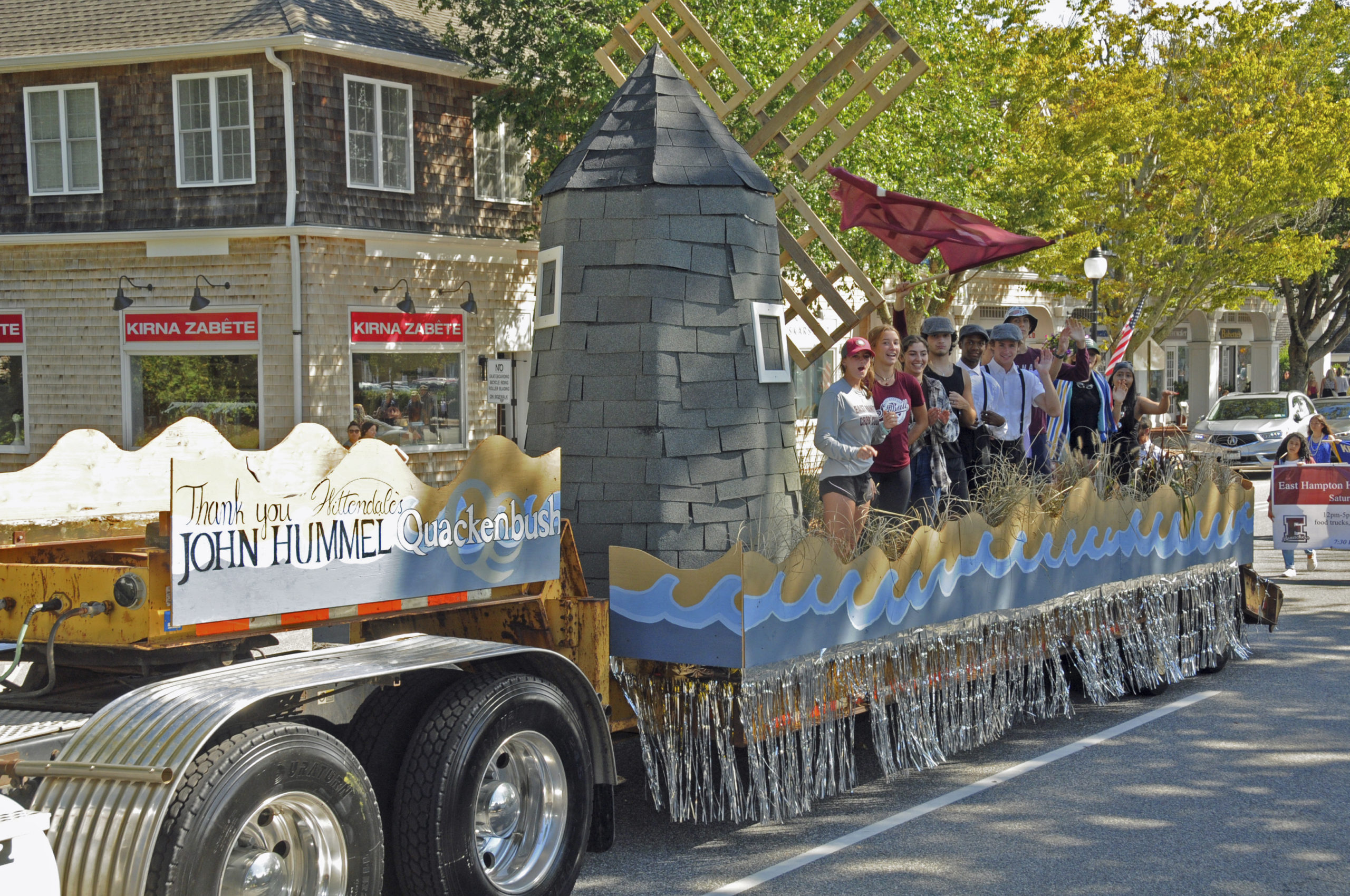 Aboard the John Hummel/Quackenbush float.