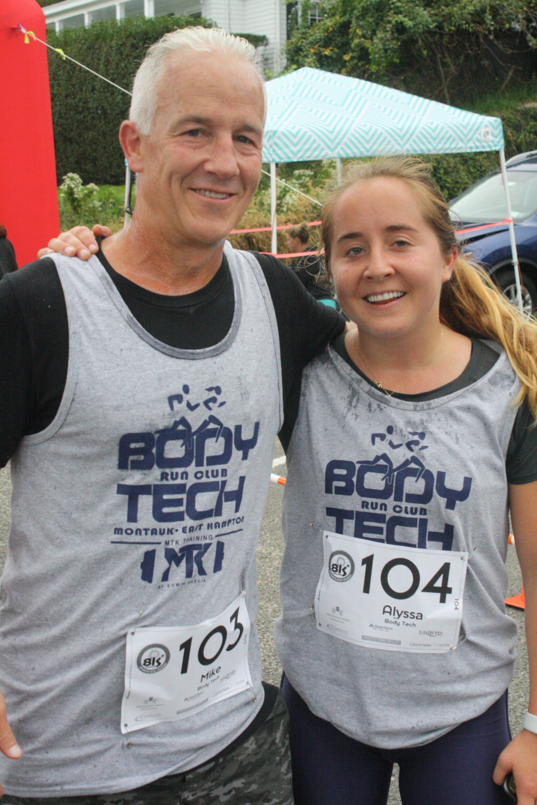 Mike Bahel and his daughter, Alyssa Bahel, who was the top female finisher in the race.