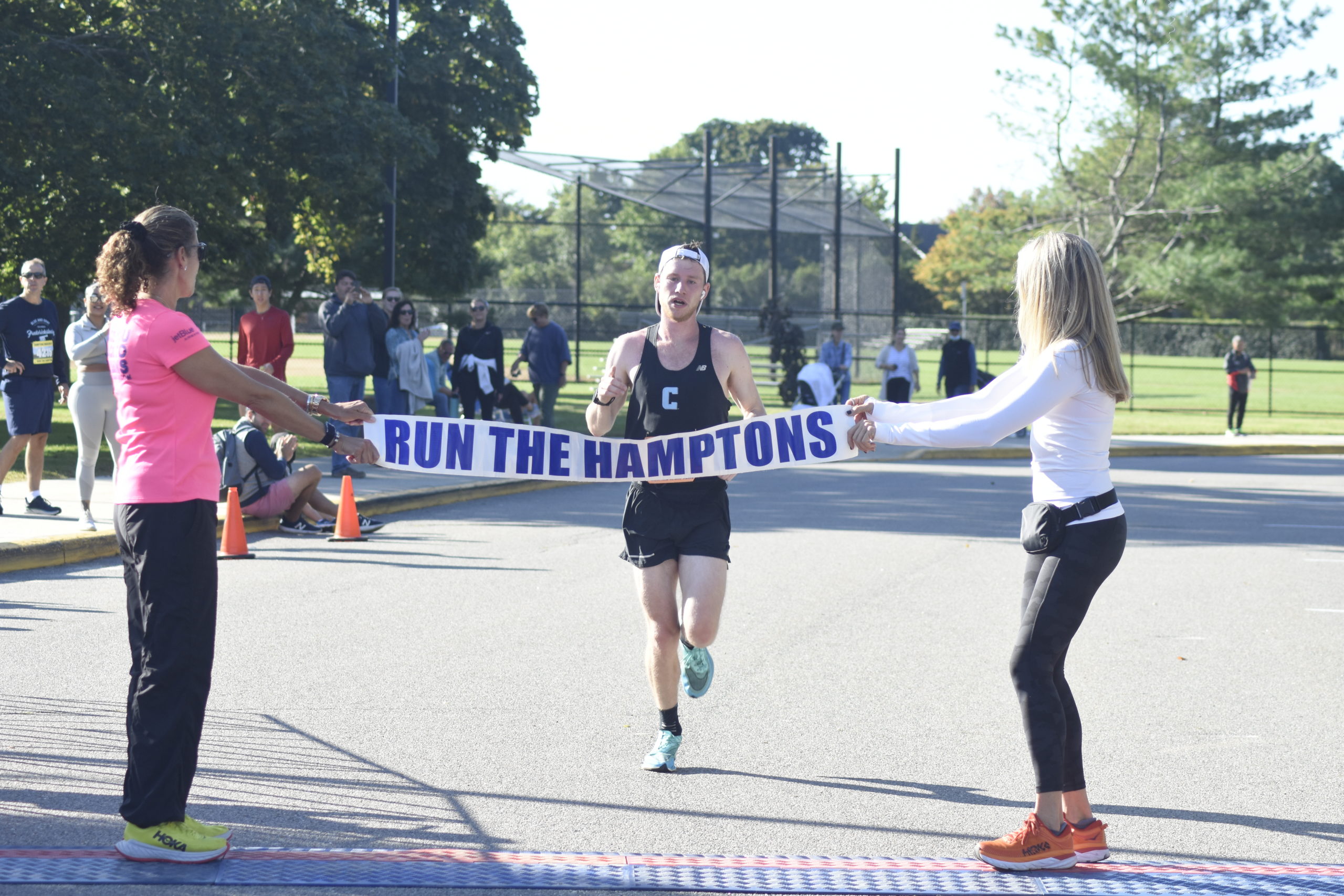Jonah Hanig of Manhattan won the Hamptons Half Marathon on Saturday morning.