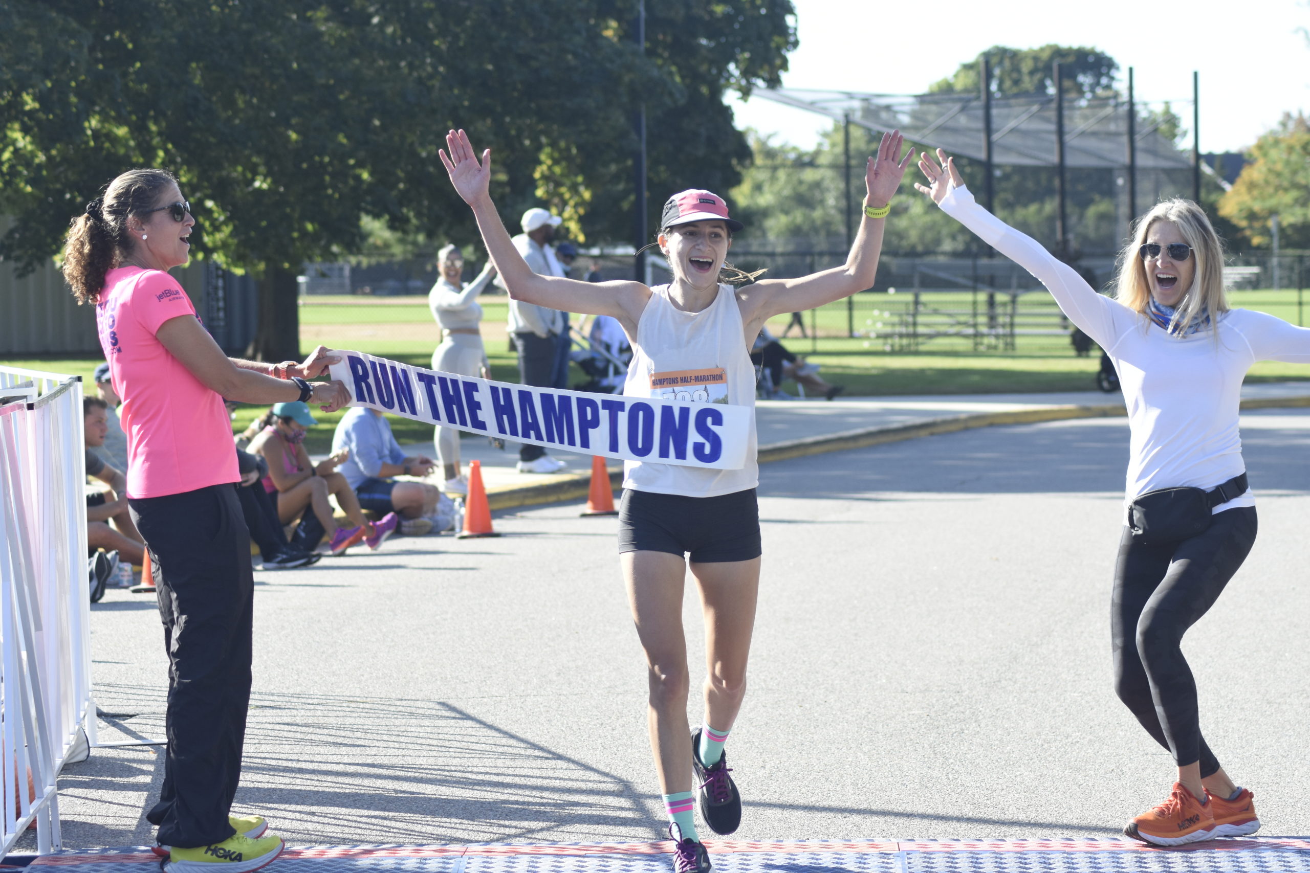 Katie Rominger of Brooklyn was the female champion of the Hamptons Half Marathon in Southampton on Saturday morning.