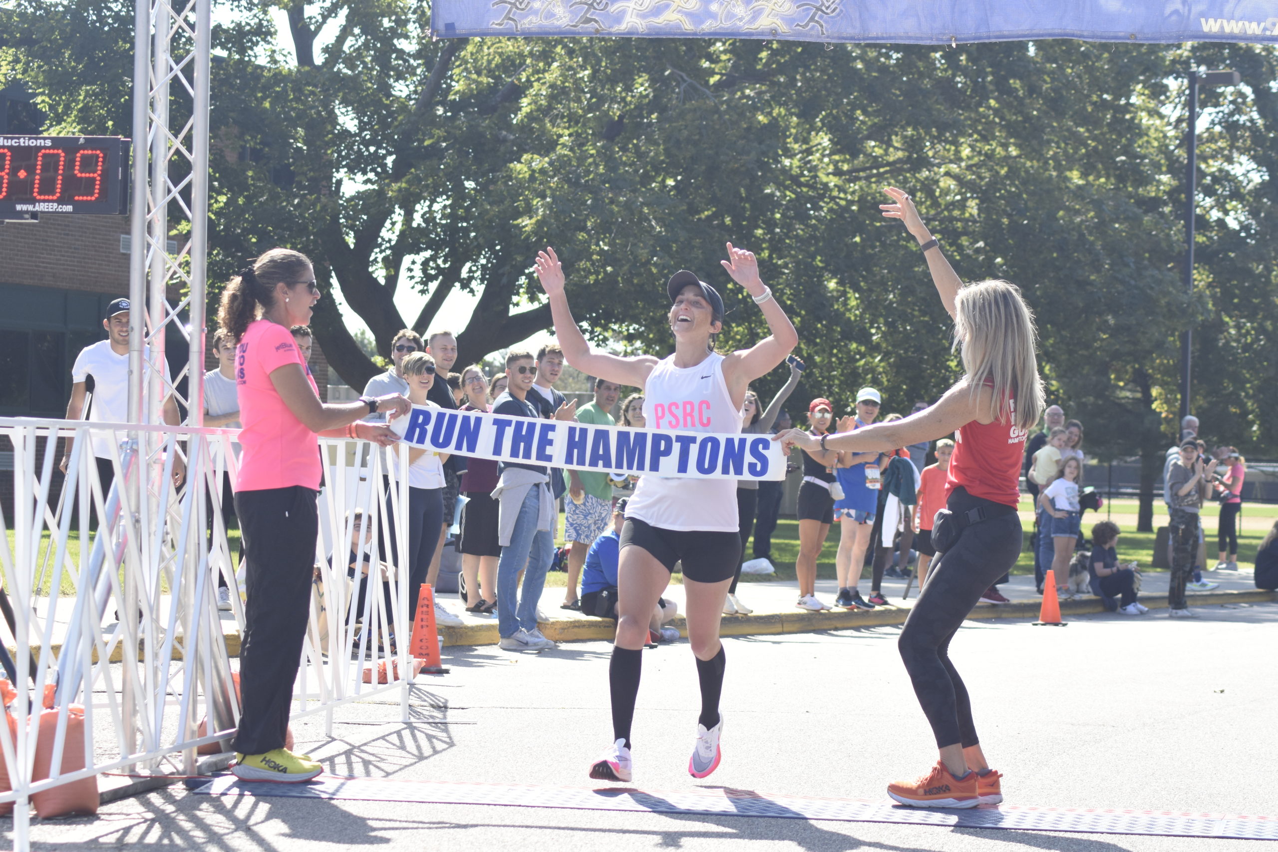 Sam Scaffidi of New York City was the female champion of the Hamptons Marathon.