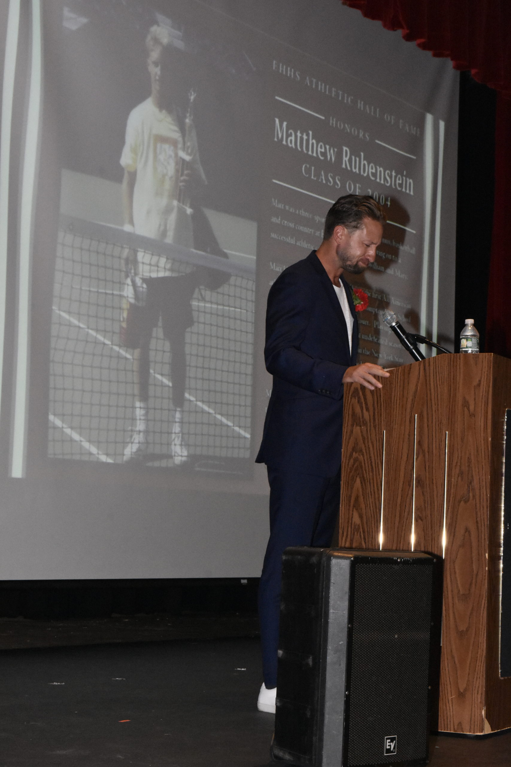 Matthew Rubenstein was inducted into East Hampton's Hall of Fame on Saturday morning.