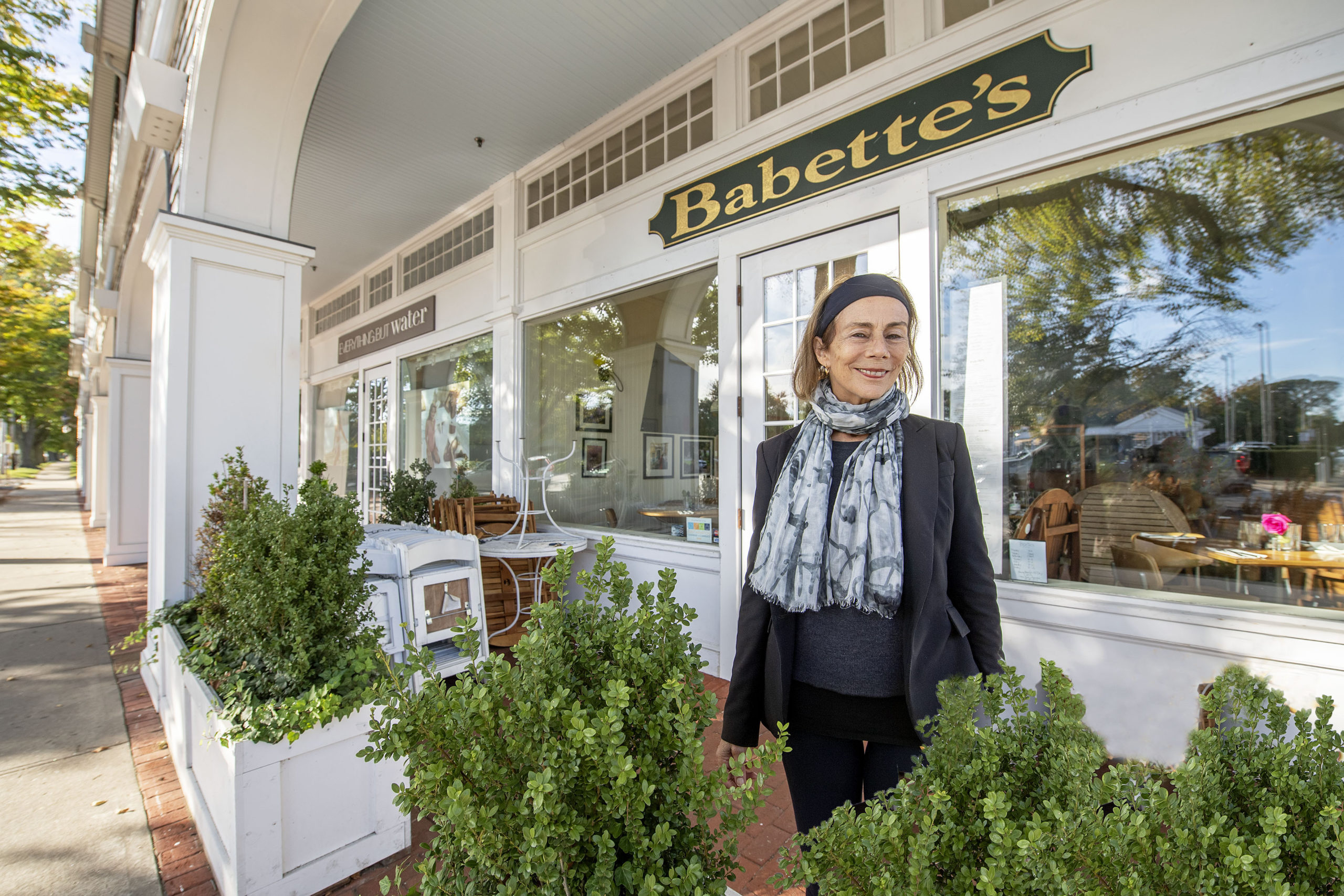 Babette's owner Barbara Layton outside the Newtown Lane restaurant which has focused for the last 27 years on vegetarian dishes, organic ingredients and making healthy food delicious, she says.