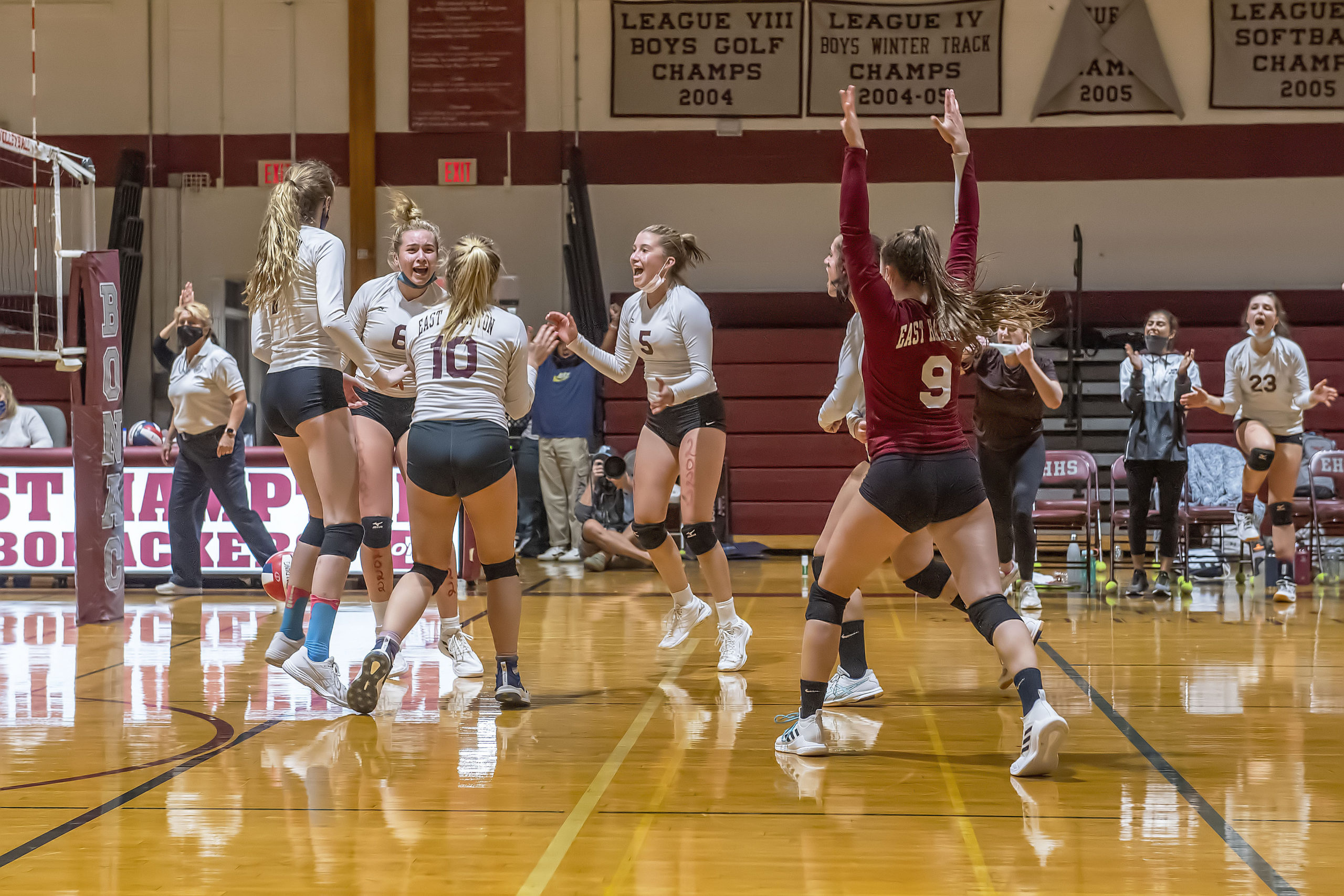 The Bonackers react to their come-from-behind win over Mount Sinai on Wednesday, October 20, that sealed a playoff spot for them.