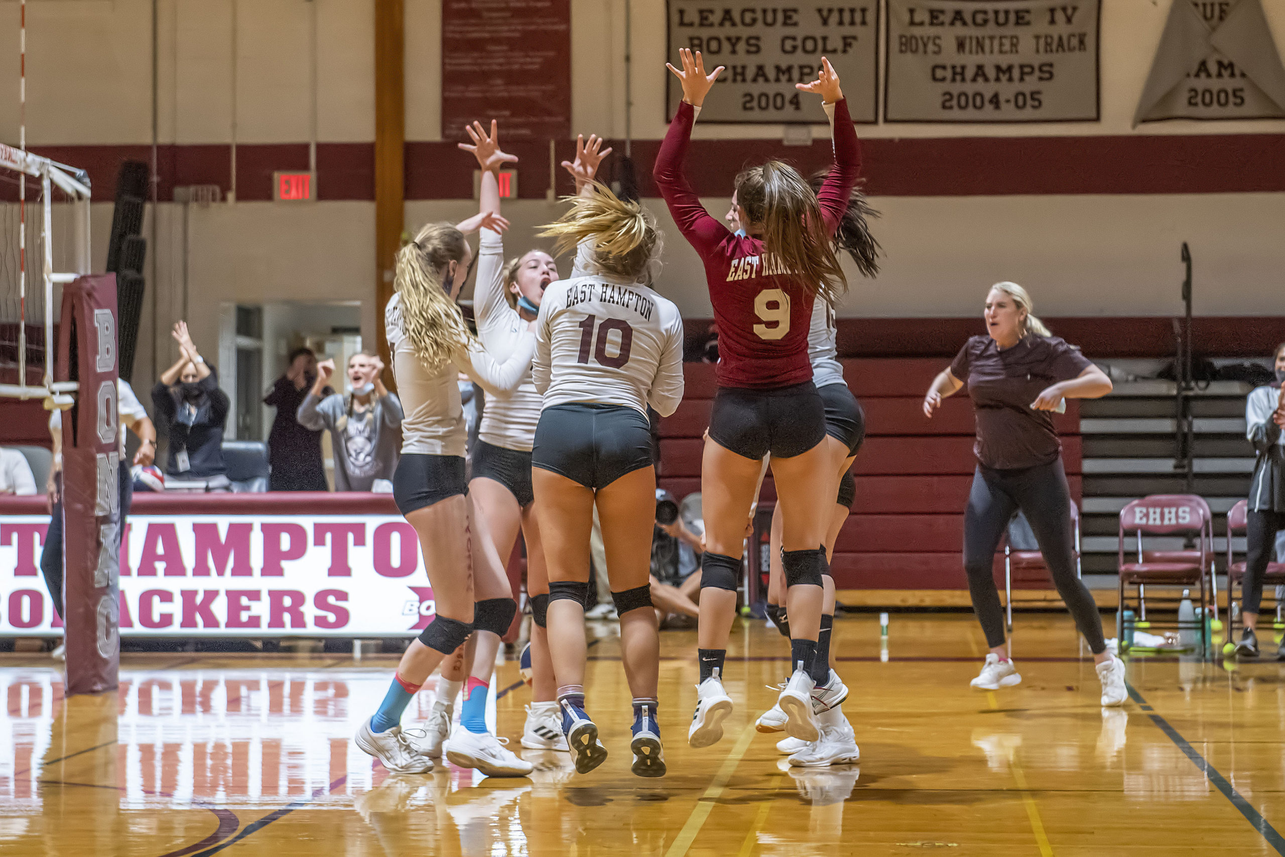 The Bonackers react to their come-from-behind win over Mount Sinai on Wednesday, October 20, that sealed a playoff spot for them.