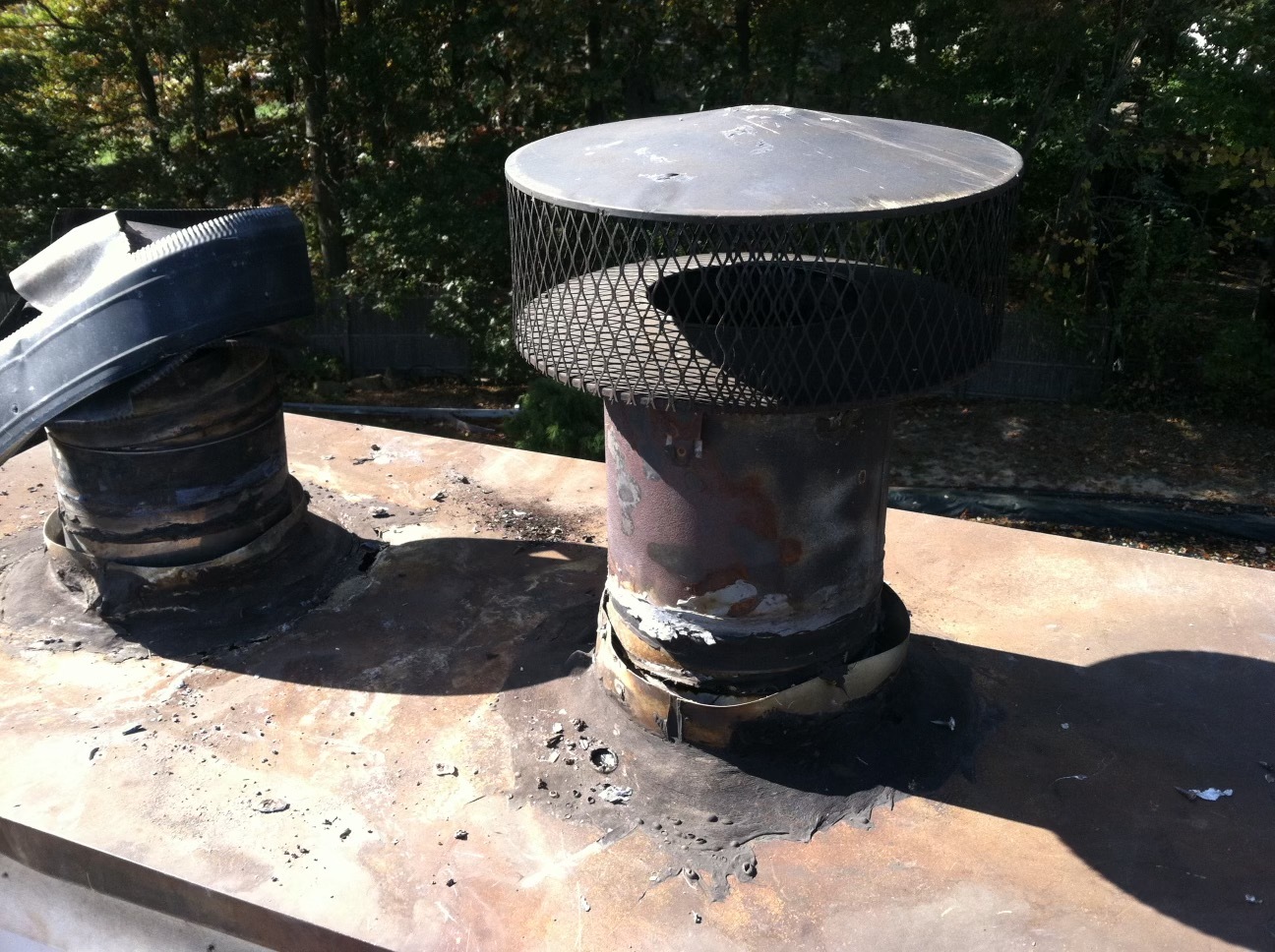 Chimney caps are important for keeping out animals, debris, and water.