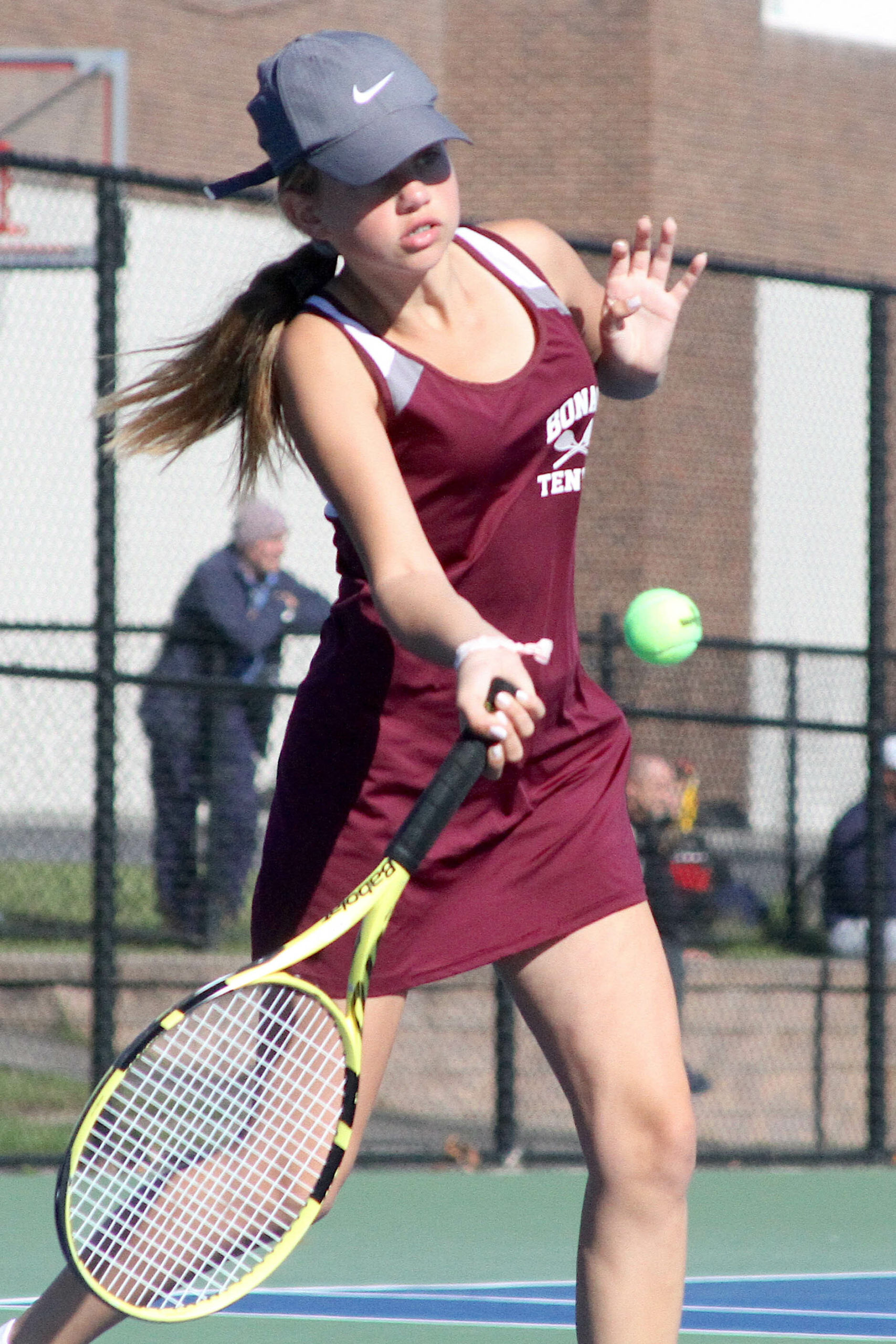 Pierson freshman Maya Molin competed in the Suffolk County singles tournament. DESIRÉE KEEGAN