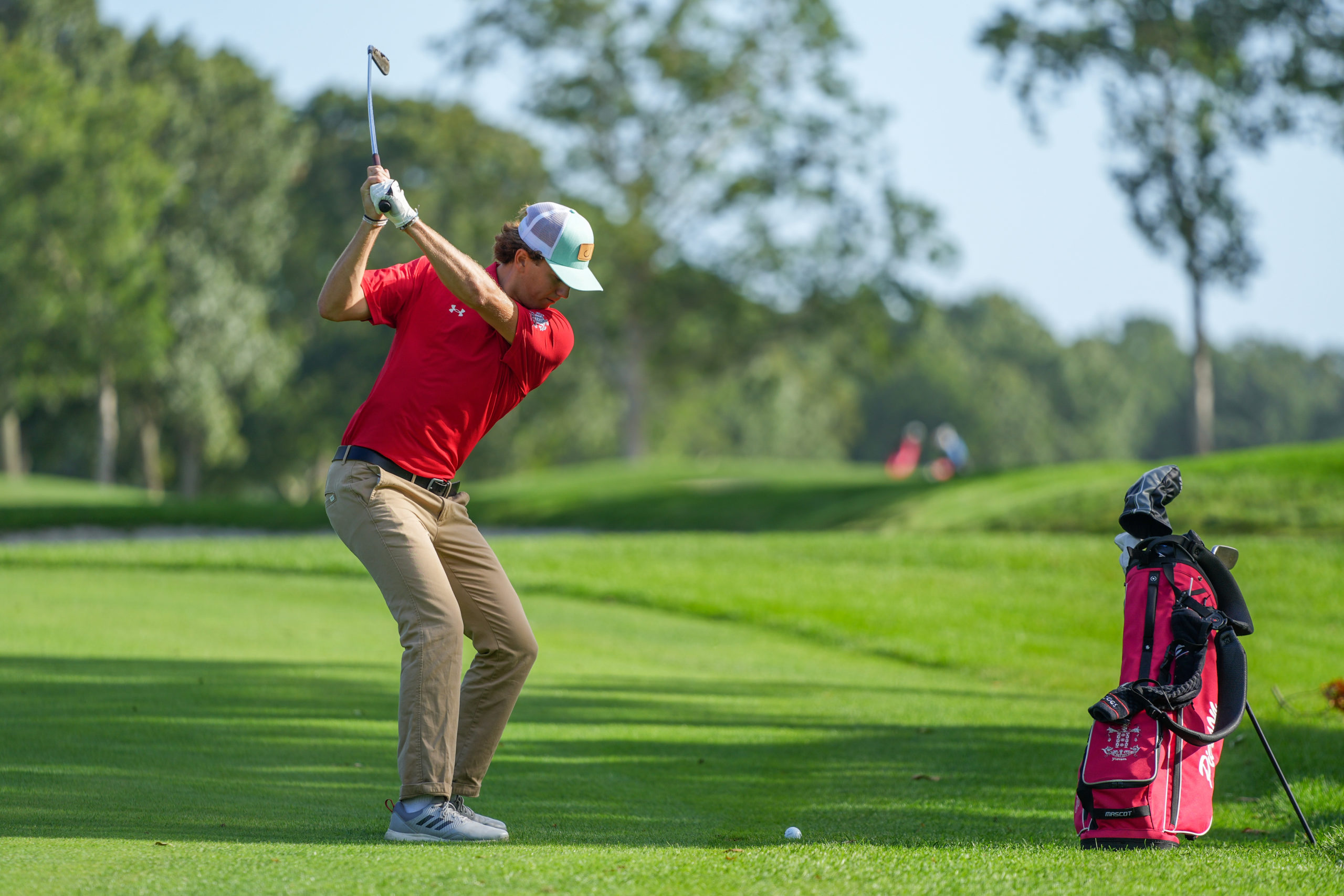 Pierson's Reed Kelsey gets set to send a drive.