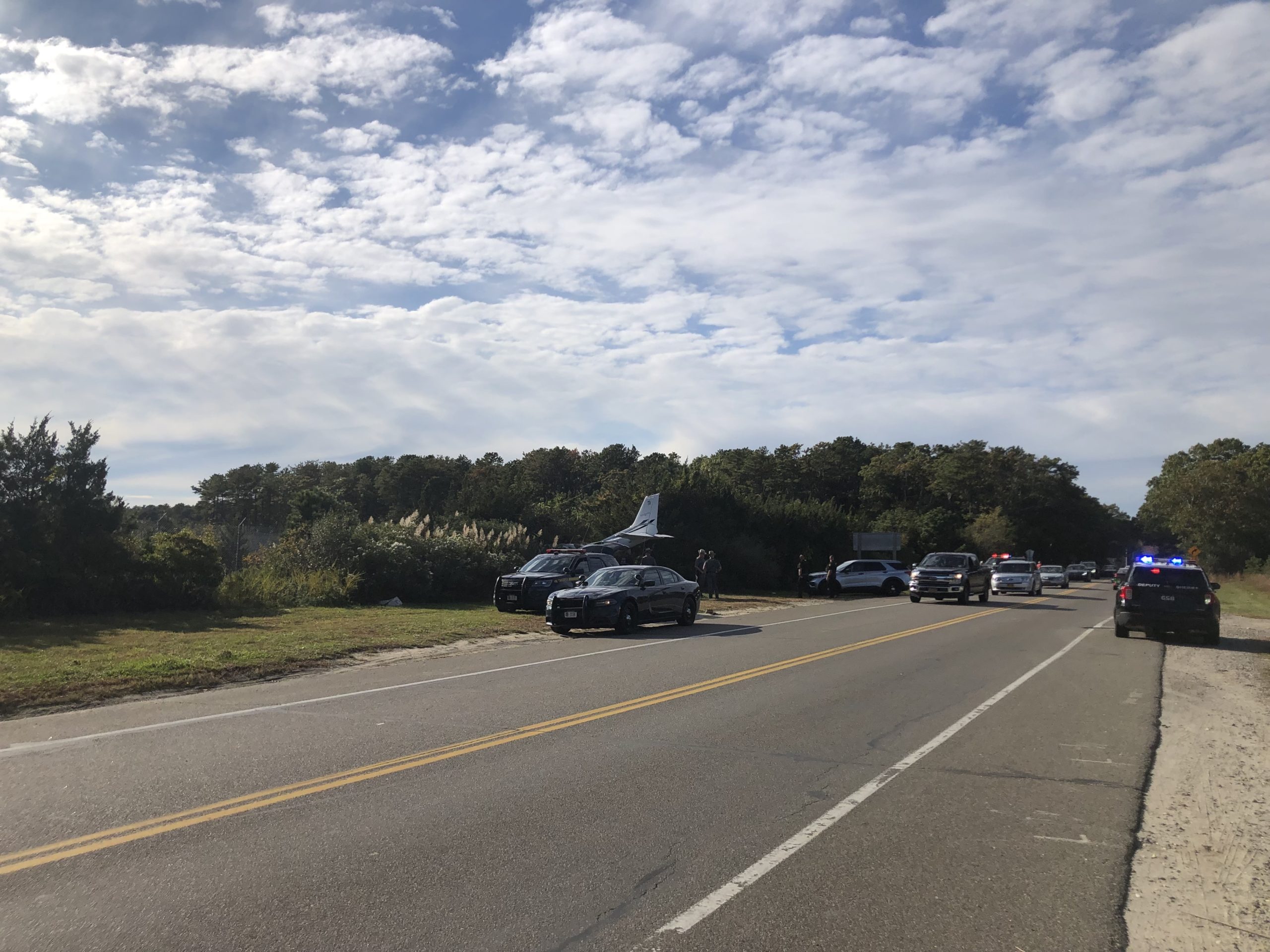 A small plane crashed on Saturday afternoon in East Quogue.