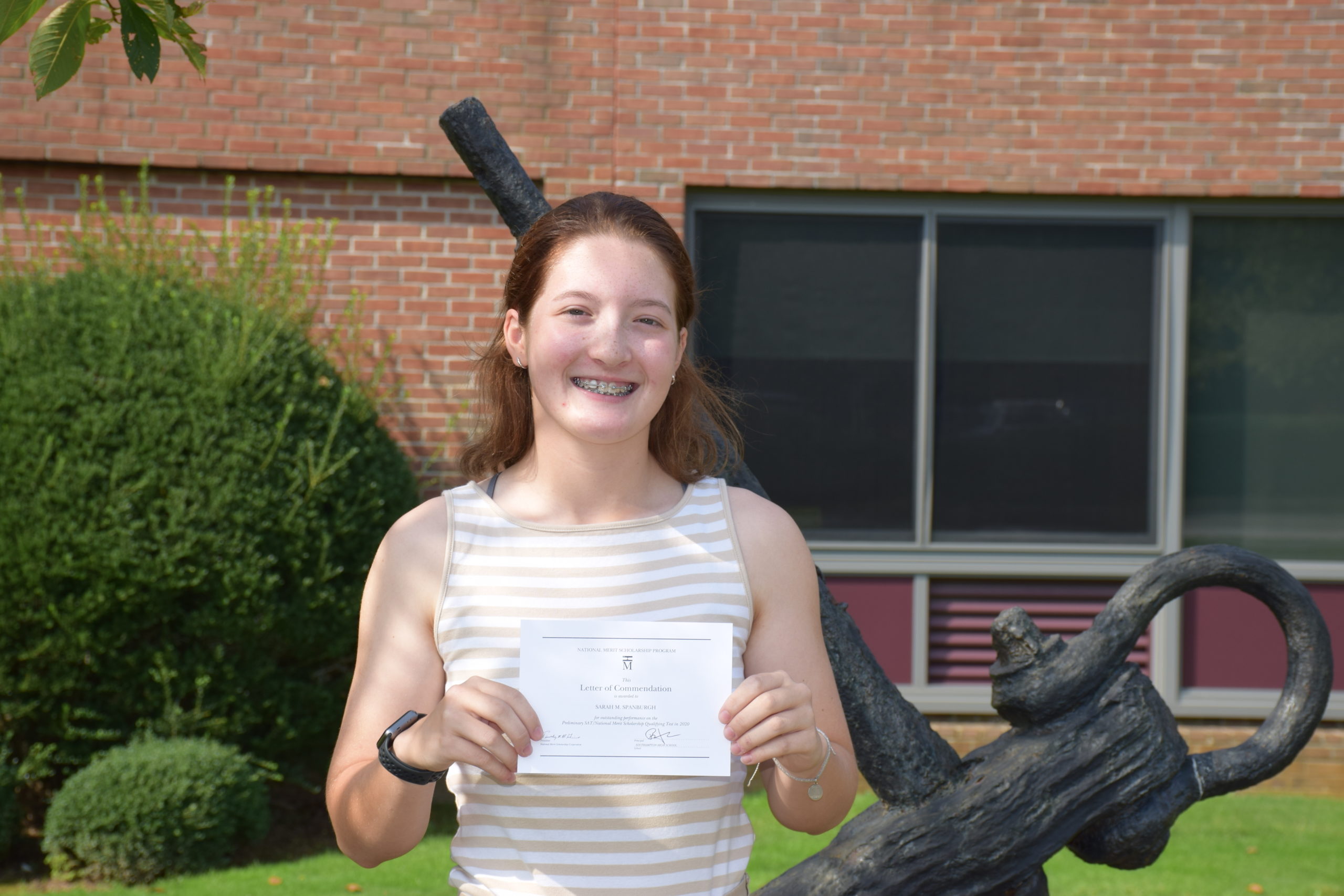 Southampton High School senior Sarah Spanburg has been named a National Merit Commended Student.
