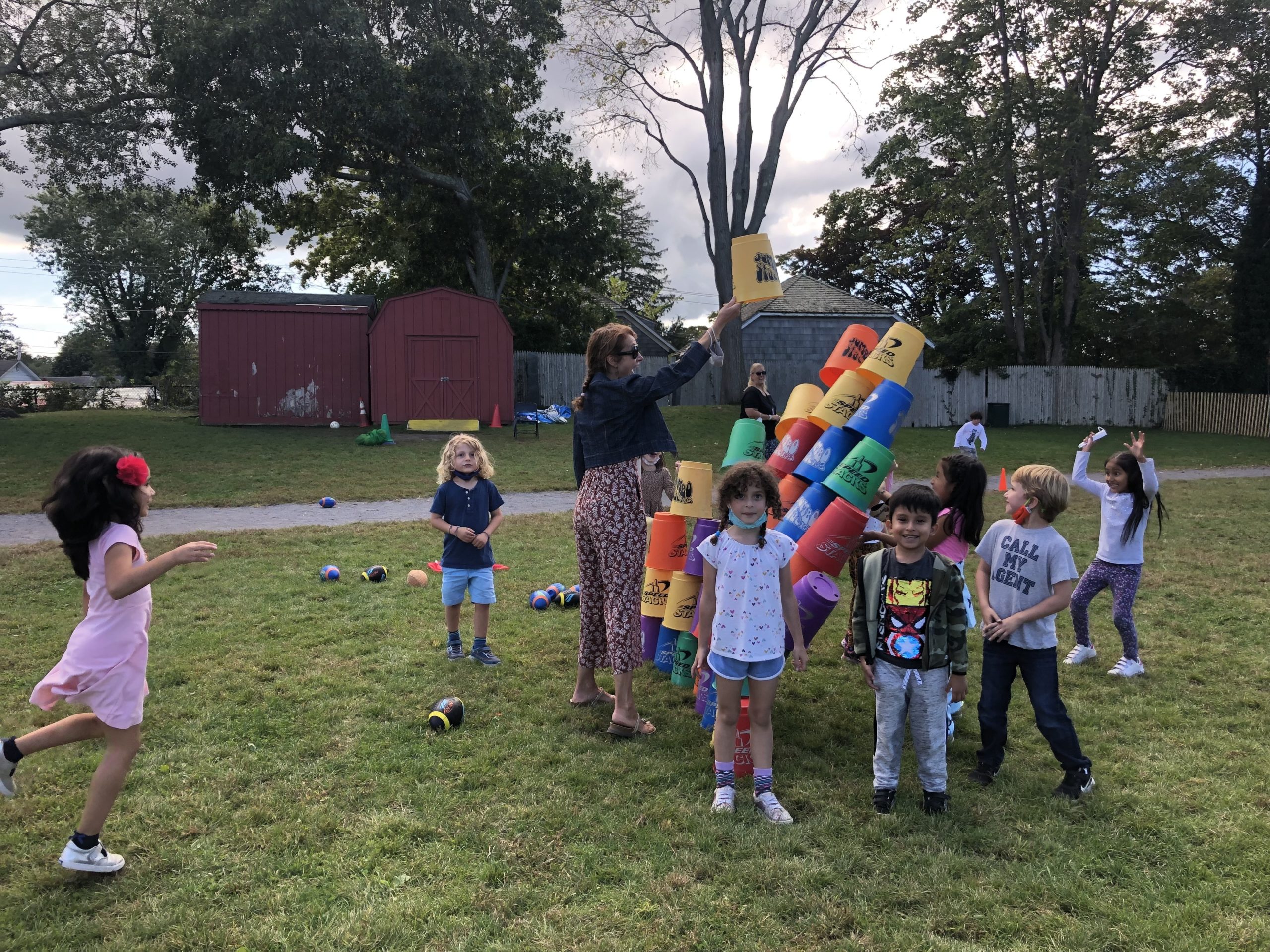 Utilizing outdoor spaces for learning is important for the Sag Harbor School District. Through outdoor recess and the occasional mask break, Sag Harbor Elementary Students have been strengthening their literacy skills, spending time with friends on the playground and working on their team building skills.