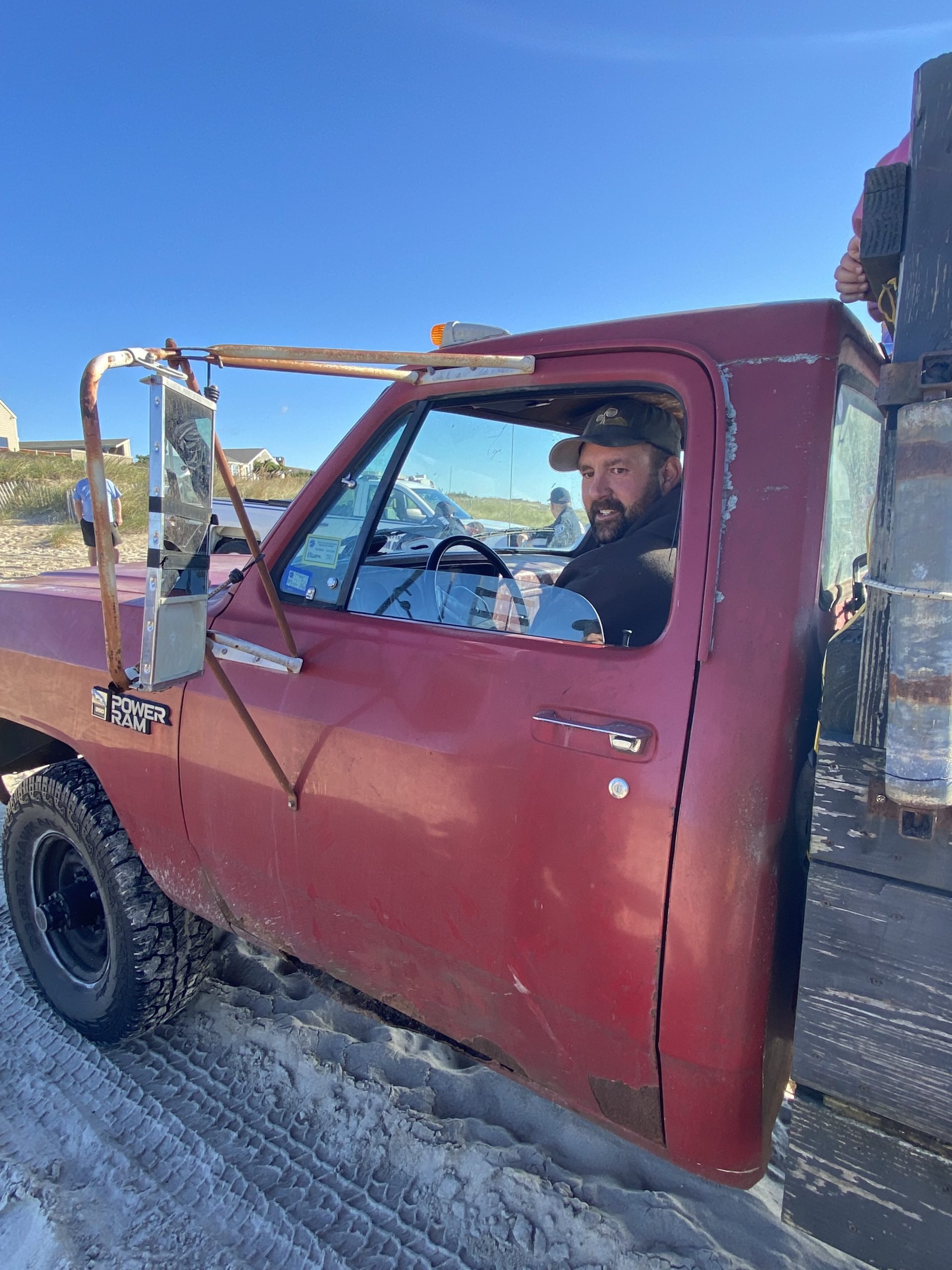 More than a dozen East Hampton fishermen, including Nat Miller, were issued summonses for trespass on Sunday after they drove onto an Amagansett beach that is privately owned to protest, and challenge, the owners' right to restrict access to the ocean beach.