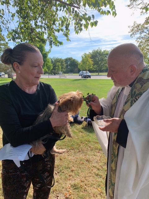 St. Mark's Episcopal Church in Westhampton held a Blessing of the Animals event, during which Father Chris Jublinski blessed the pets of about 40 members of the community.