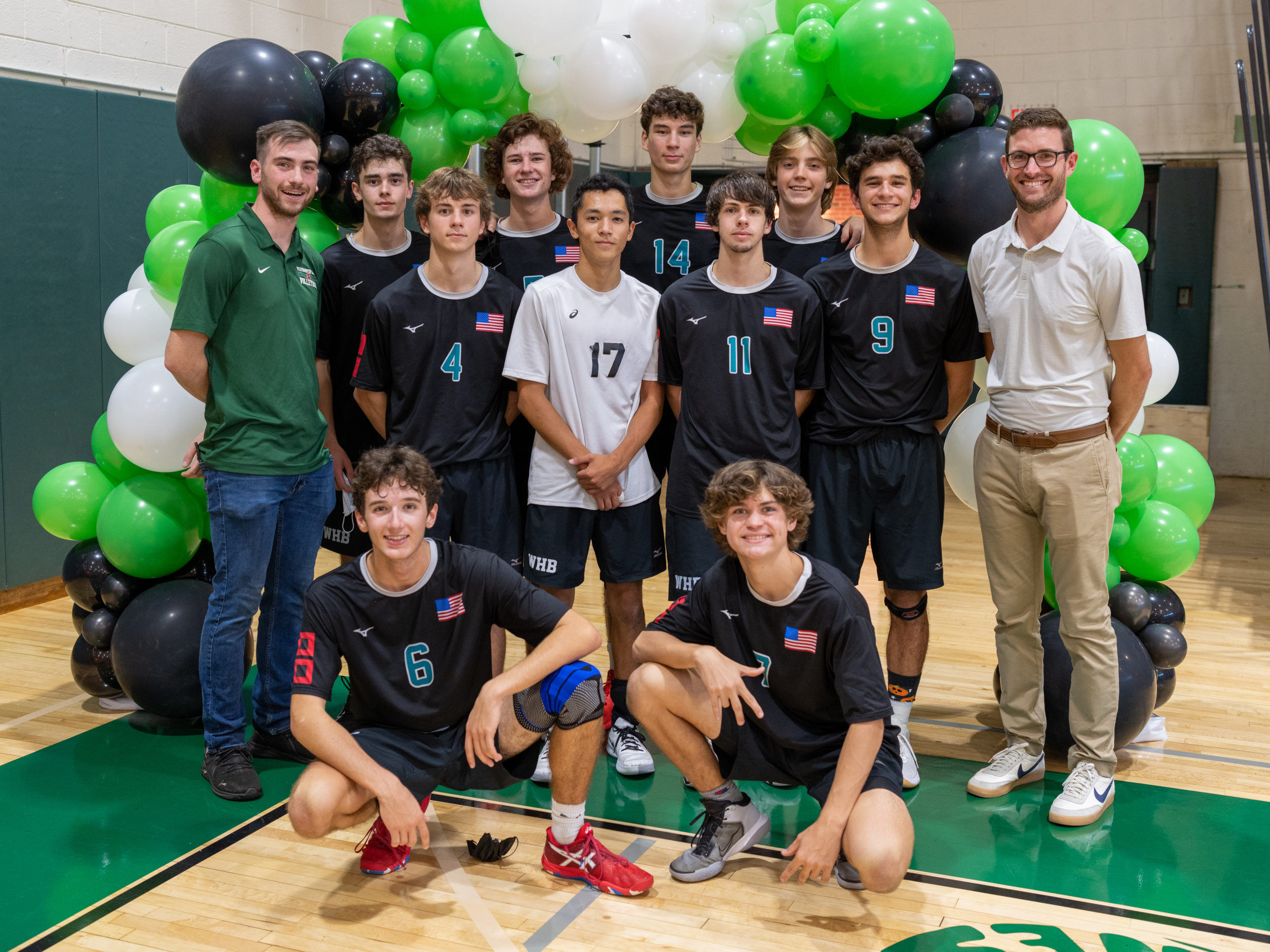 The Westhampton Beach boys volleyball team enjoyed its Senior Night with a 3-0 victory over Sachem North on Thursday, October 21.