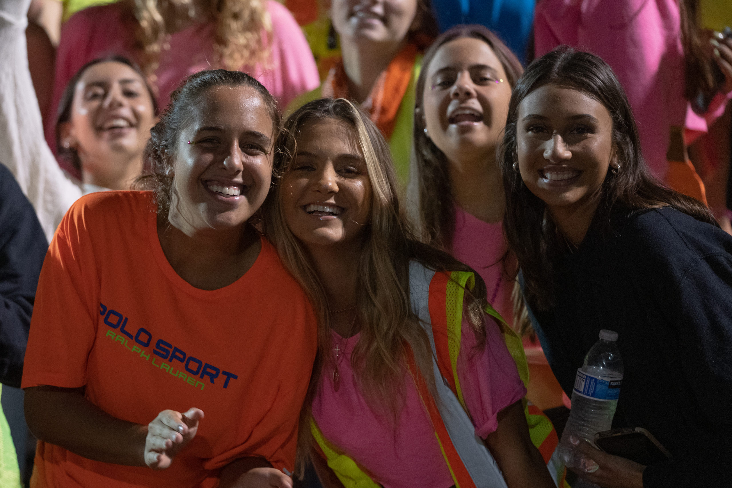 Westhampton Beach students dressed in neon for Friday night's game.