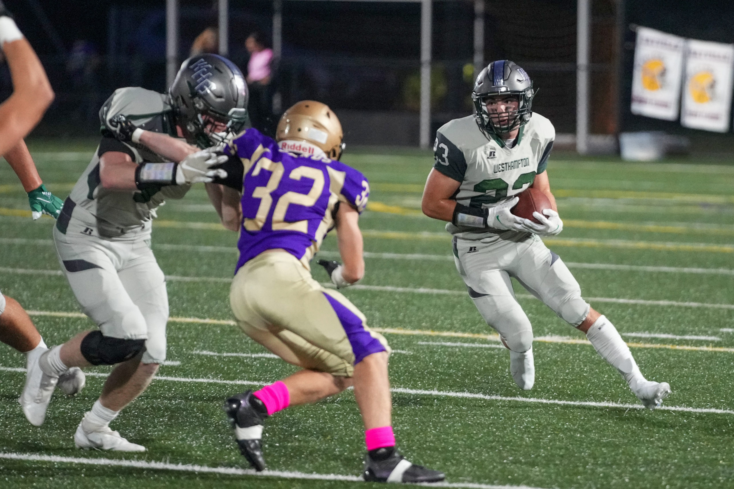 Westhampton Beach senior running back Rob Moreland looks for a hole.