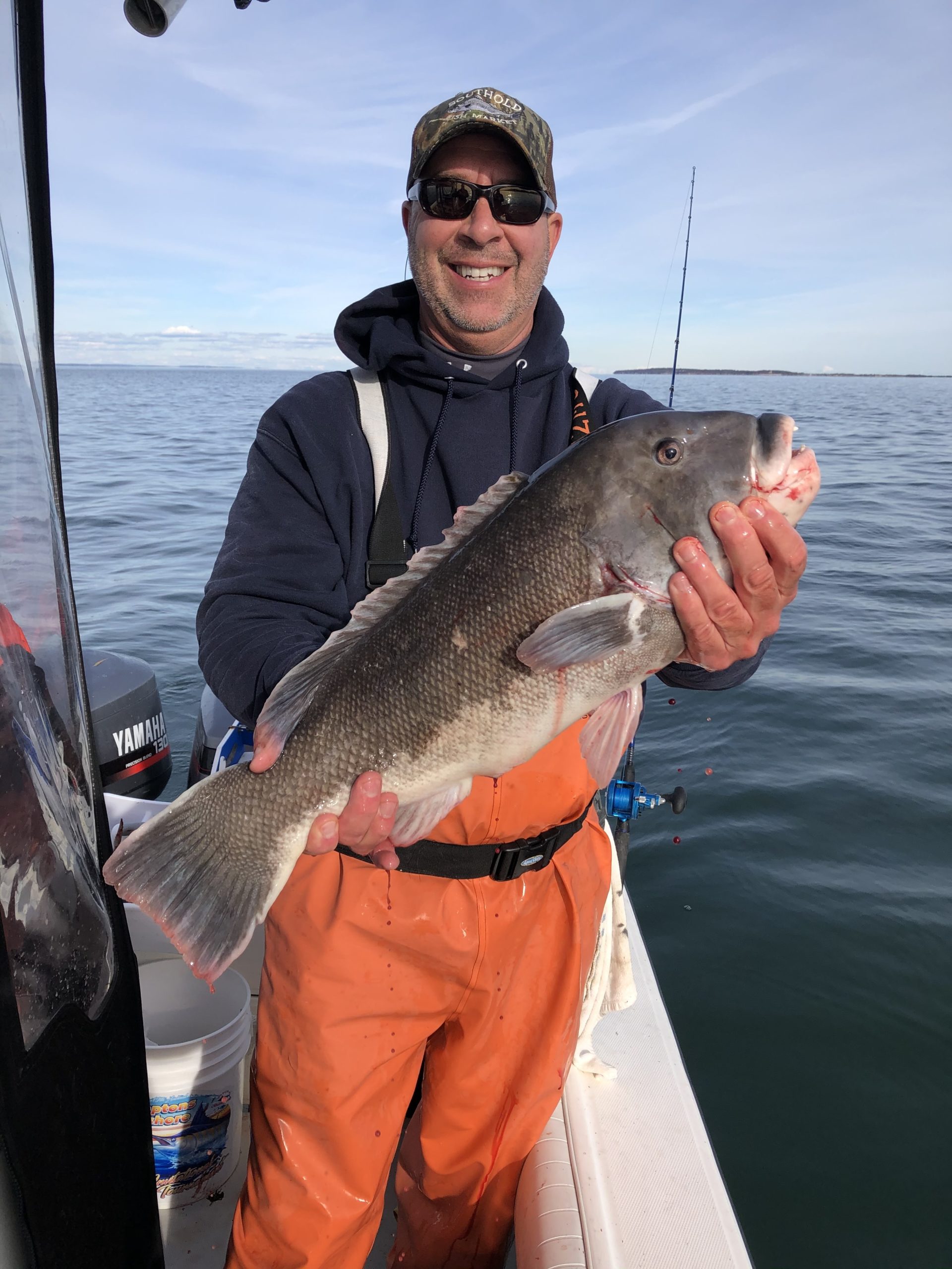The blackfish bite is in full swing, as this nice 8-pounder decked by Kevin Dehler of Noyac attests.