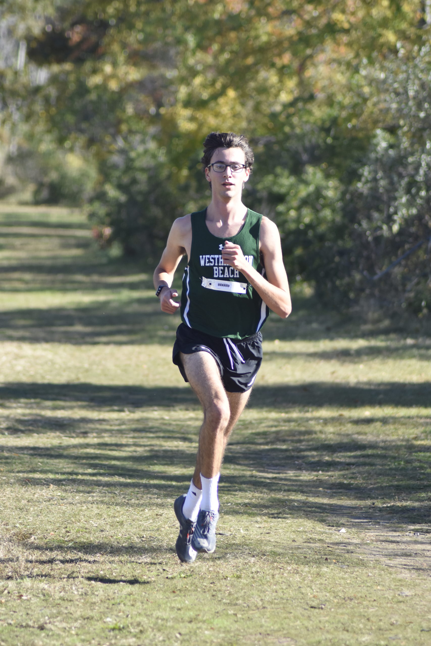 Westhampton Beach senior Gavin Ehlers won the Class B race on Friday.