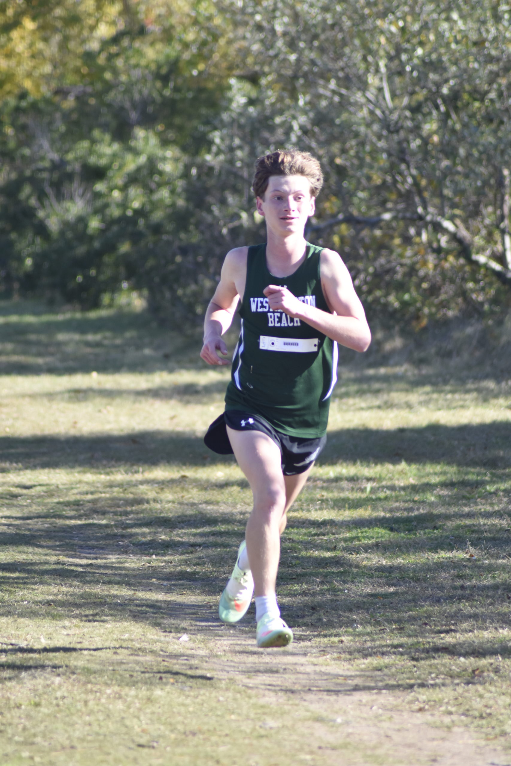 Westhampton Beach junior Max Haynia finished second on Friday's Class B race.
