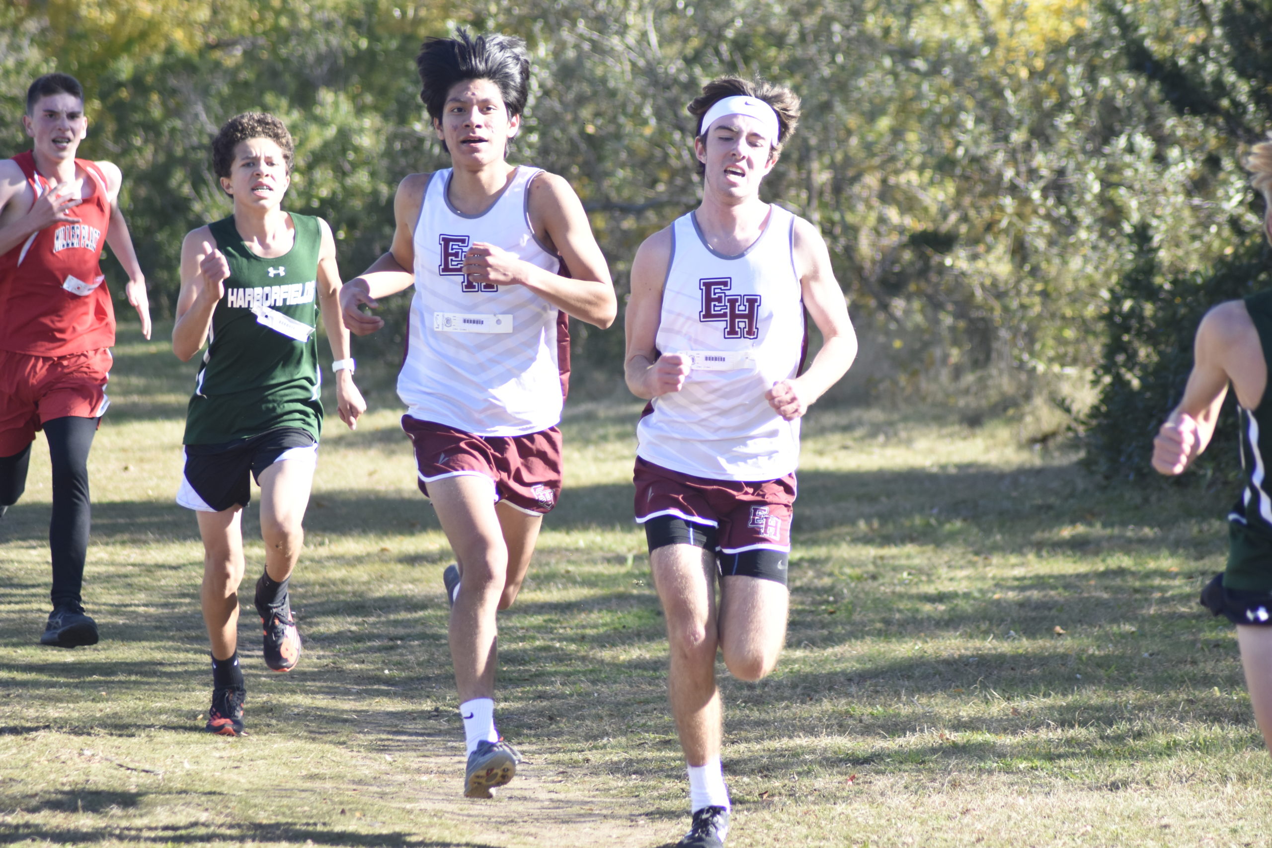 Bonackers Brayan Rivera, left, and Liam Fowkes crossed the finish line together.