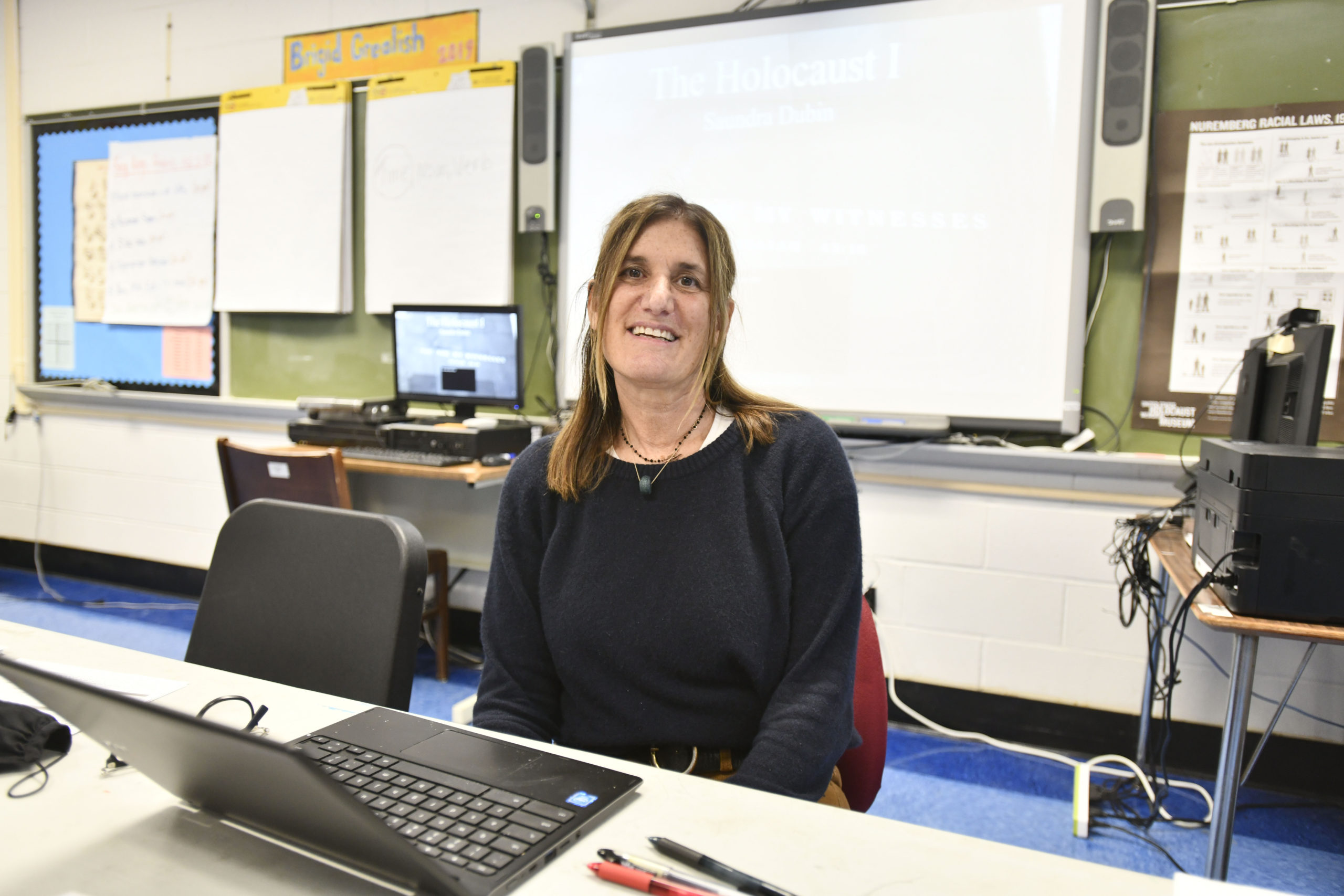 Saundra Dubin in her classroom.  DANA SHAW