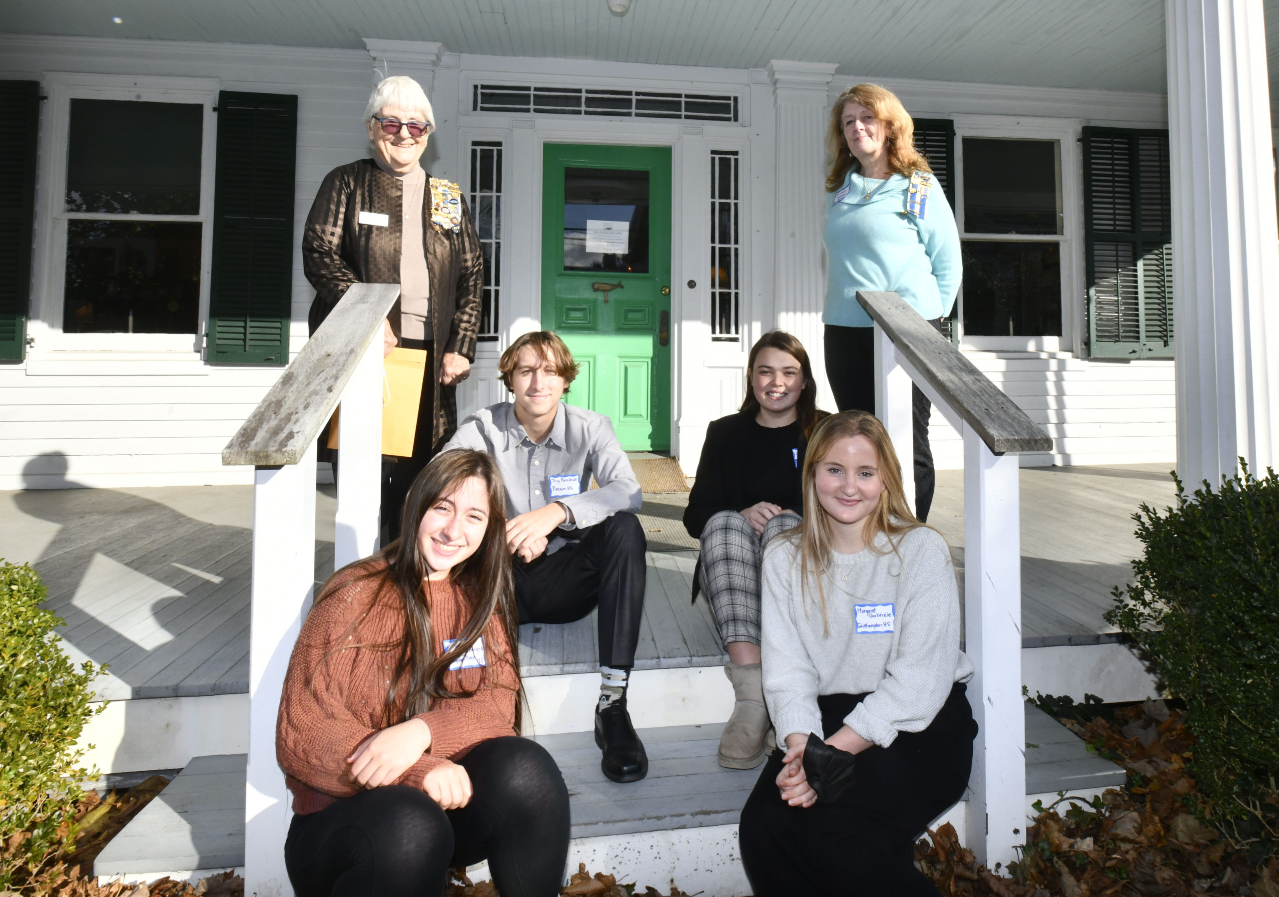 The Southampton Colony Chapter of the National Daughters of the American Revolution recently presented four local students with their 