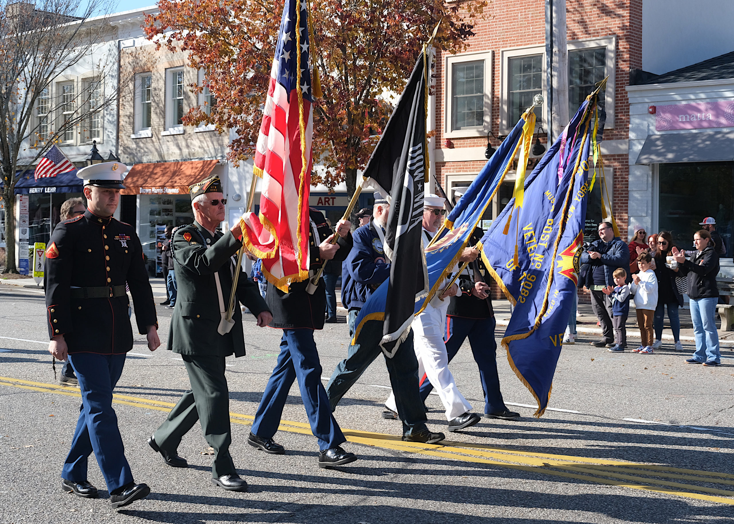 Scenes from the Sag Harbor Veterans Day ceremony on November 11.    KYRIL BROMLEY