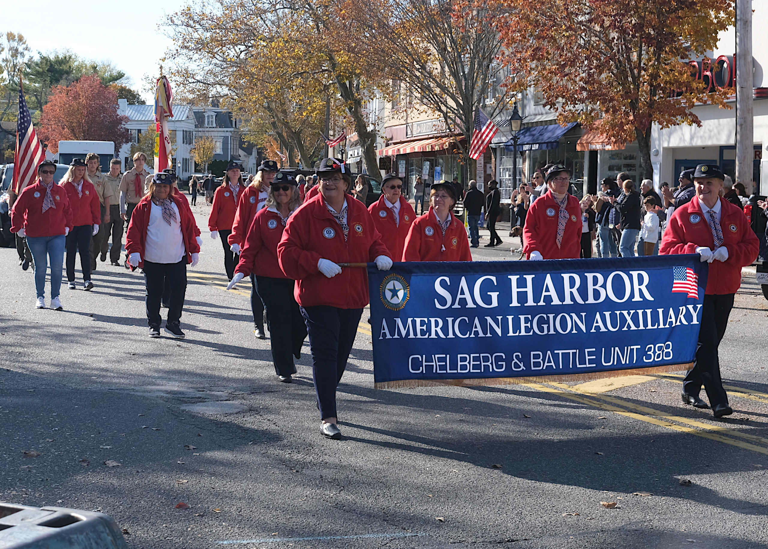 Scenes from the Sag Harbor Veterans Day ceremony on November 11.    KYRIL BROMLEY