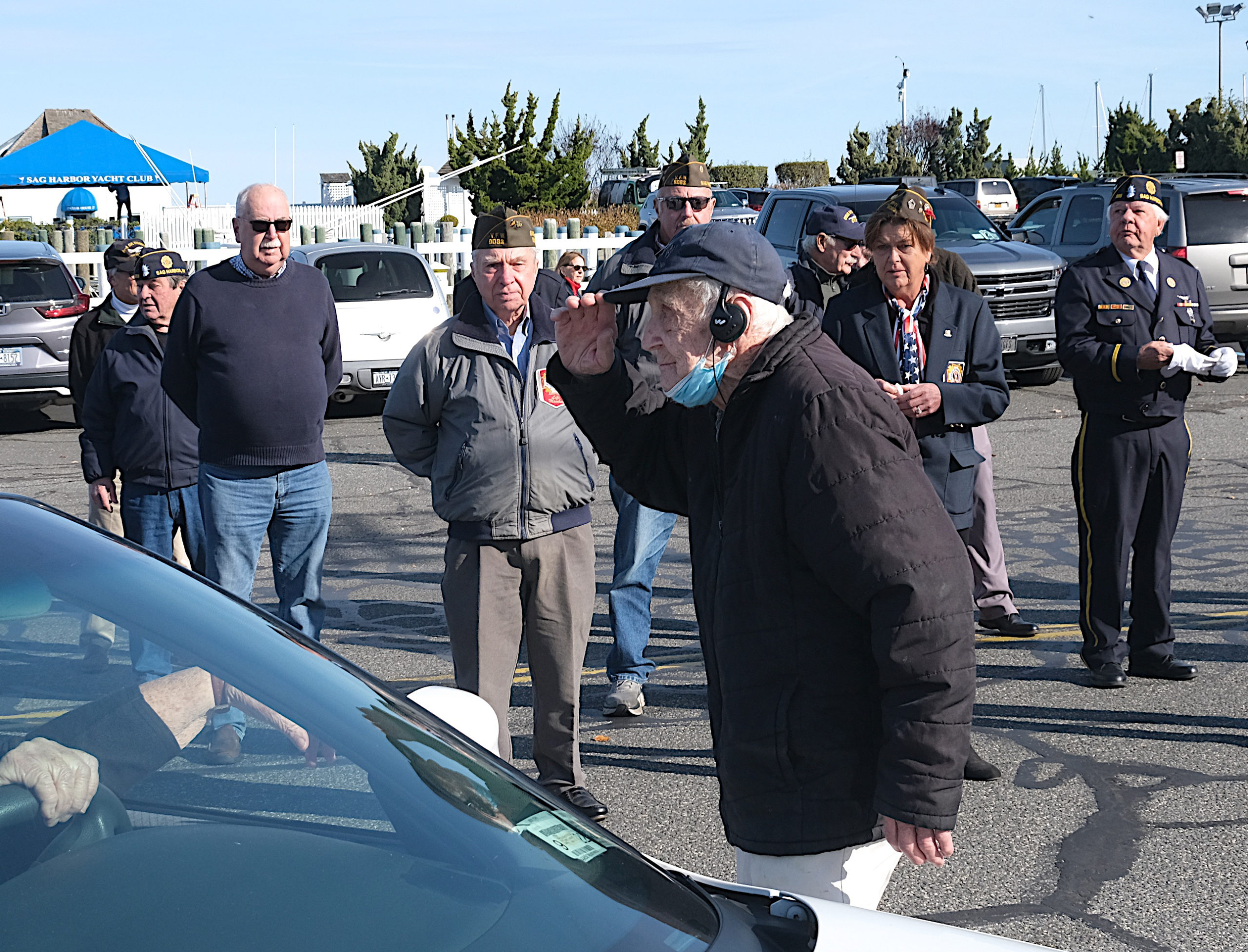 Scenes from the Sag Harbor Veterans Day ceremony on November 11.    KYRIL BROMLEY