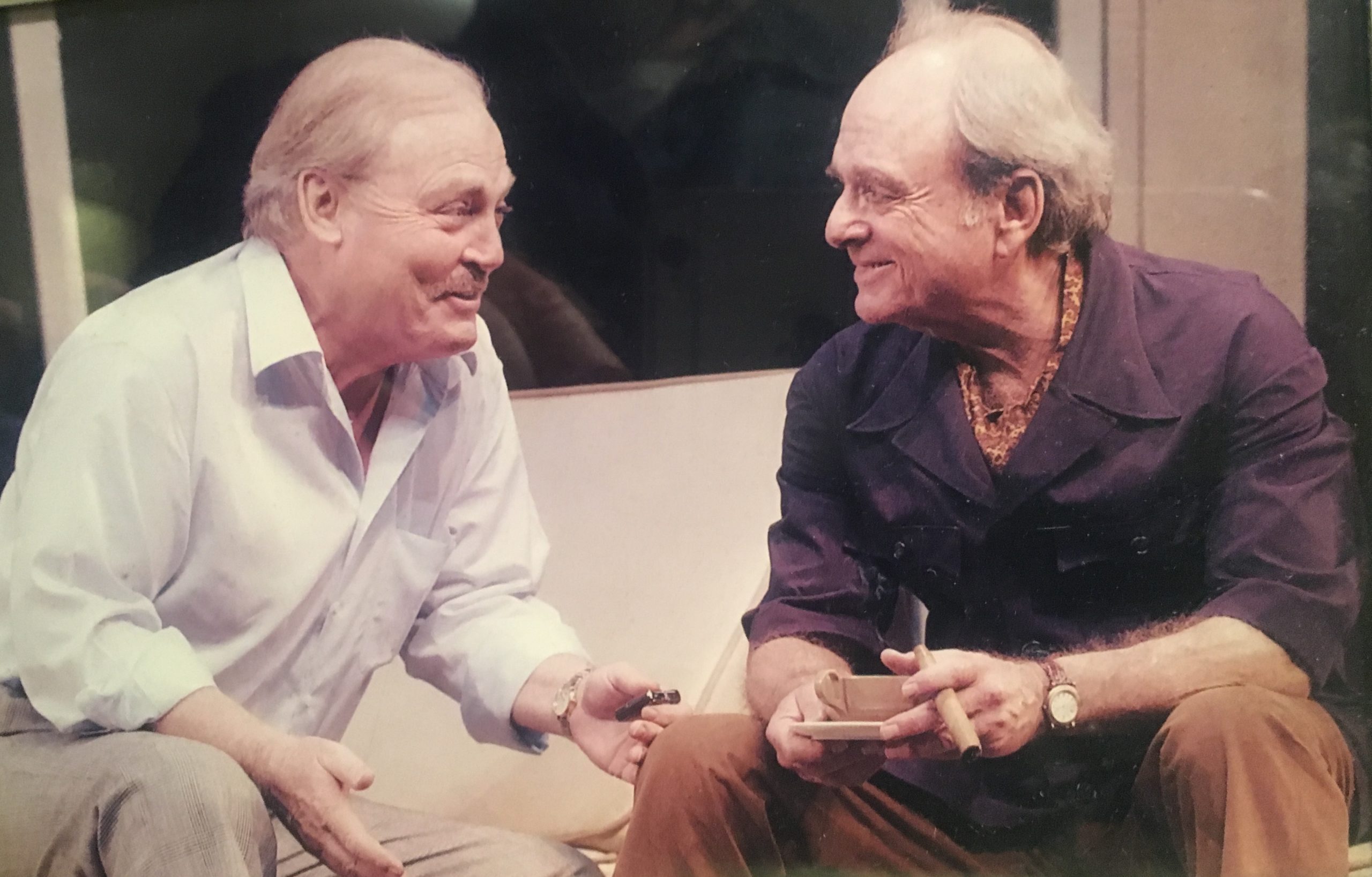 Actors and longtime friends Stacy Keach and Harris Yulin.