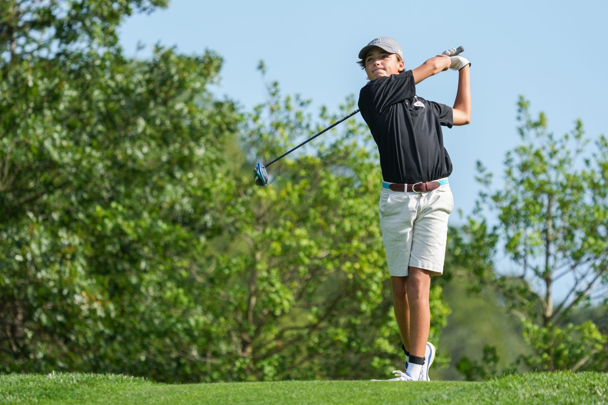 Owen Jessop at a match earlier this season. The Westhampton Beach freshman earned a trip to the state meet by placing sixth in the county.    RON ESPOSITO