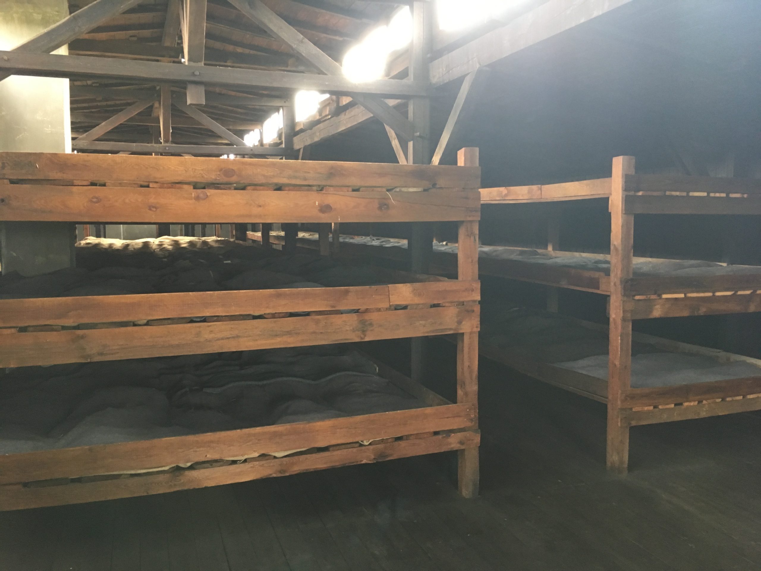 The sleeping barracks at Lublin-Majdanek concentration camp in Poland.