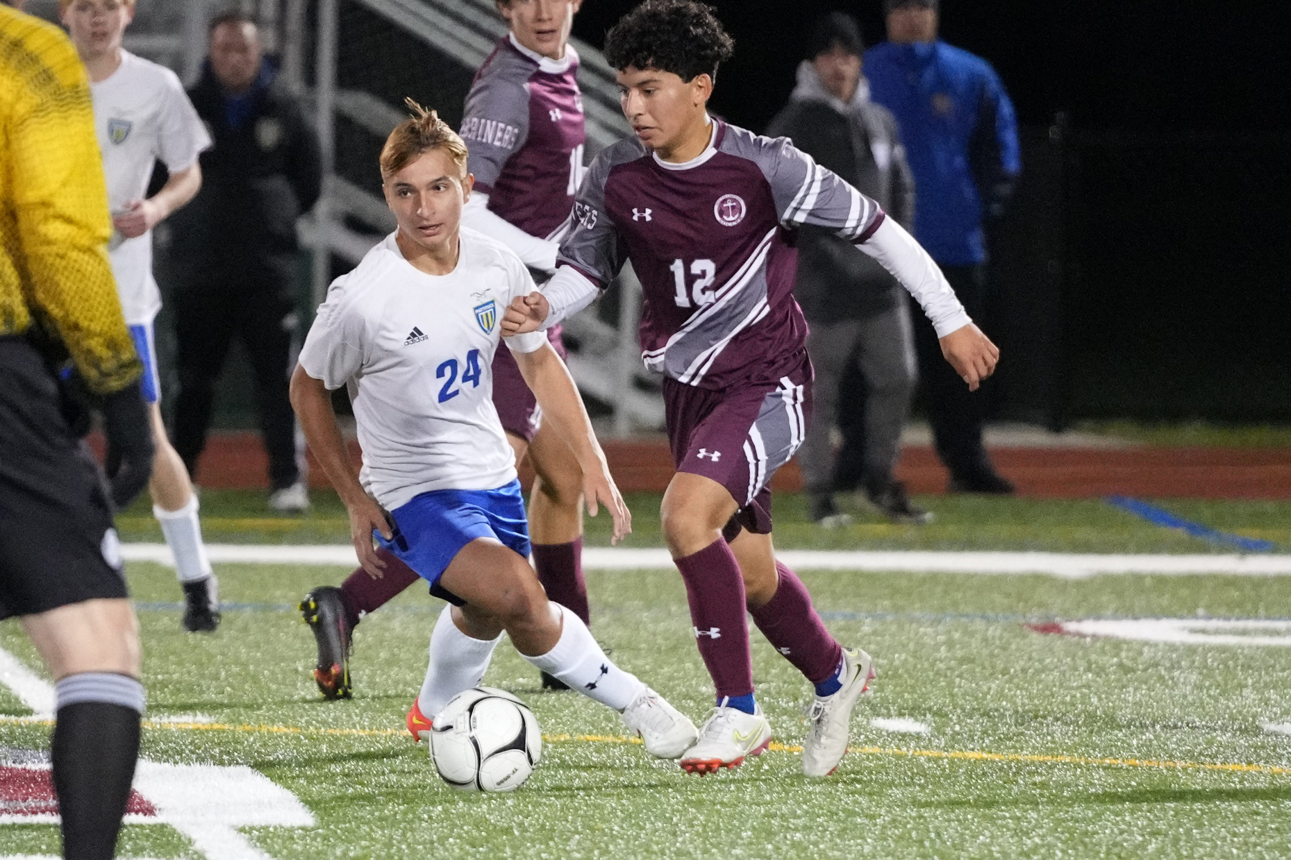 Southampton sophomore Danny Bustamante looks to push the ball forward.
