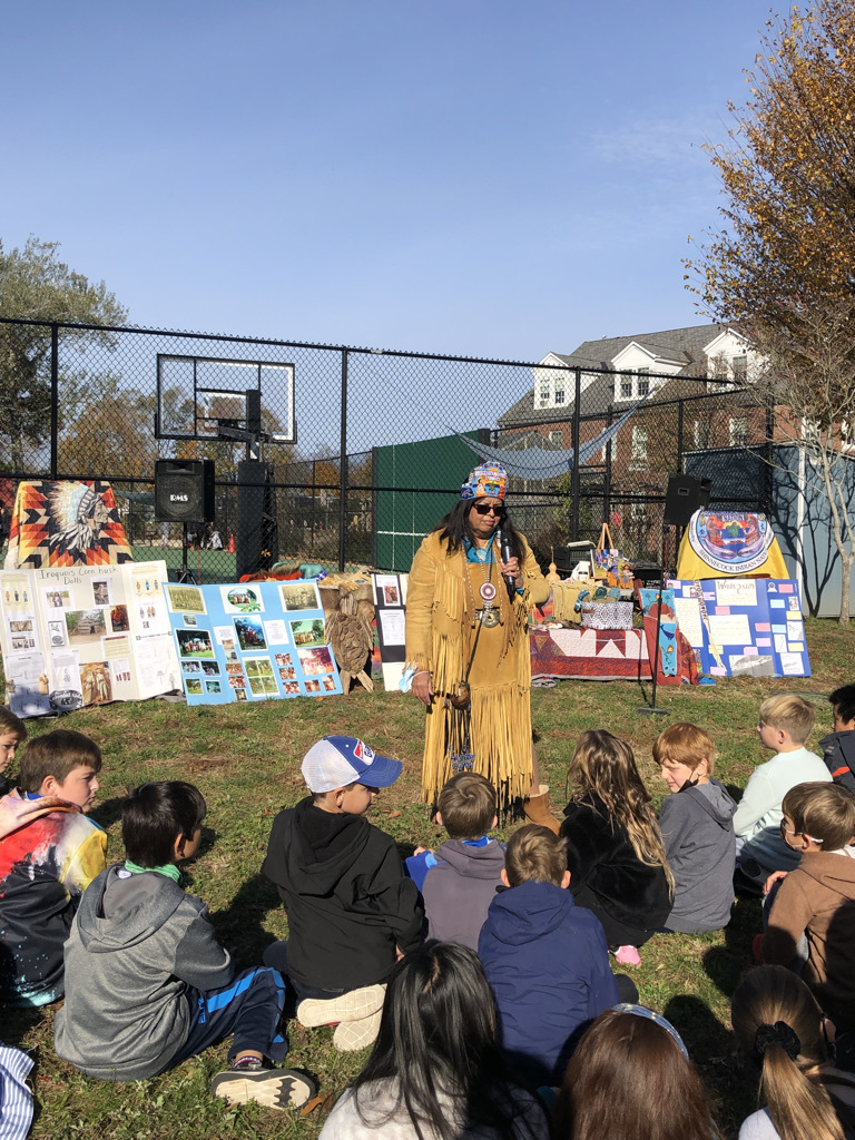 Third-graders at Sag Harbor Elementary School learned firsthand about Native American history and traditions from guest speaker Dennis Silva-Dennis of the Shinnecock Nation.