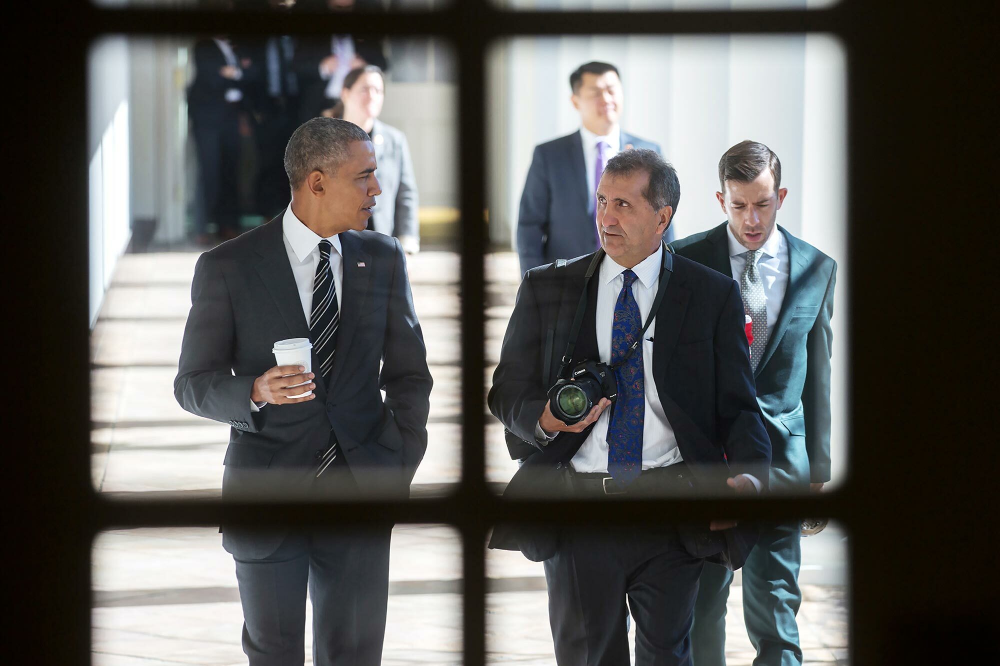 President Barack Obama and photographer Pet Souza in a scene from 
