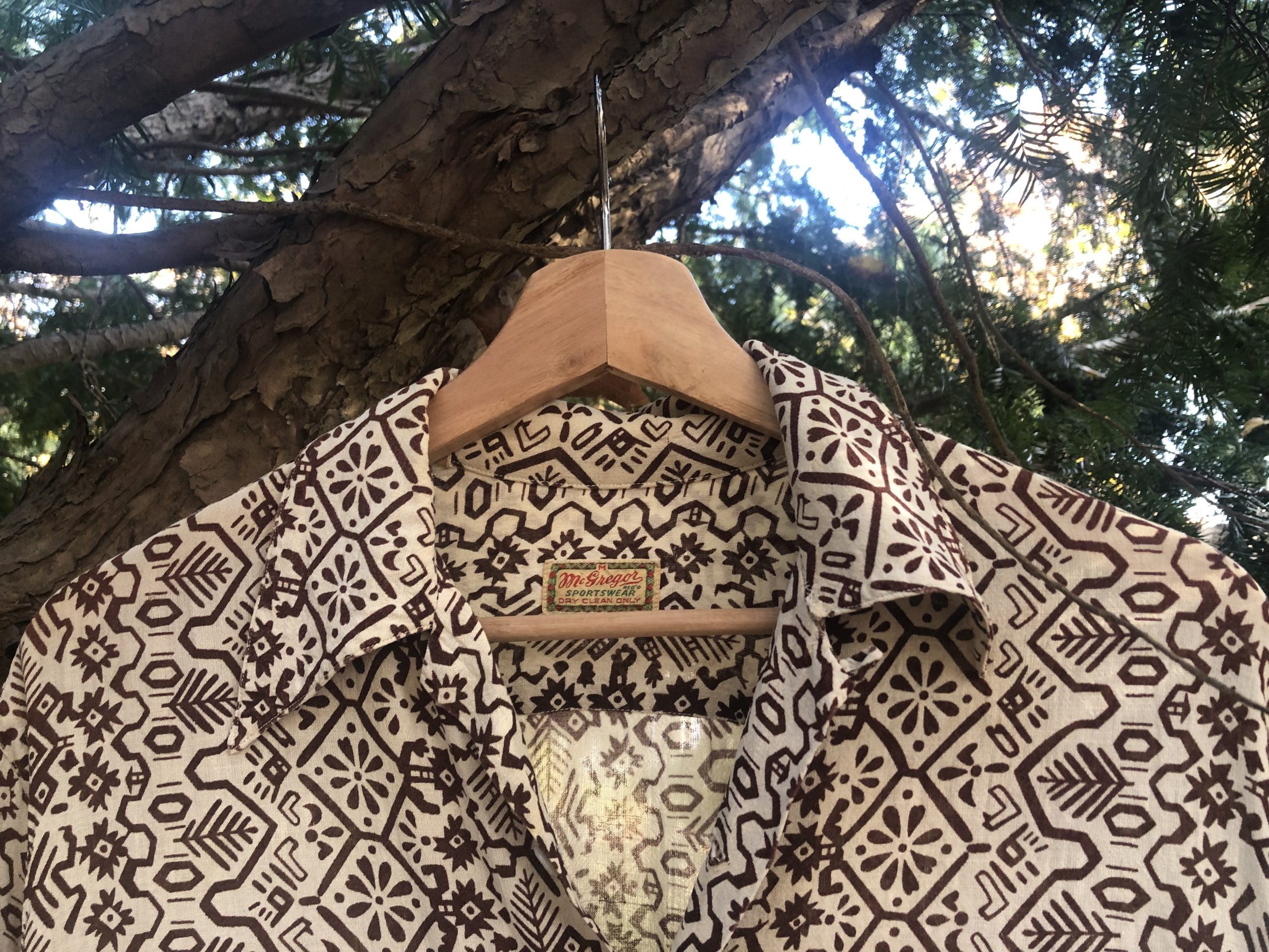 Doubling the life of clothing reduces greenhouse gases by 24 percent. This hand washed, air dried McGregor shirt is still in good shape after 60 years.