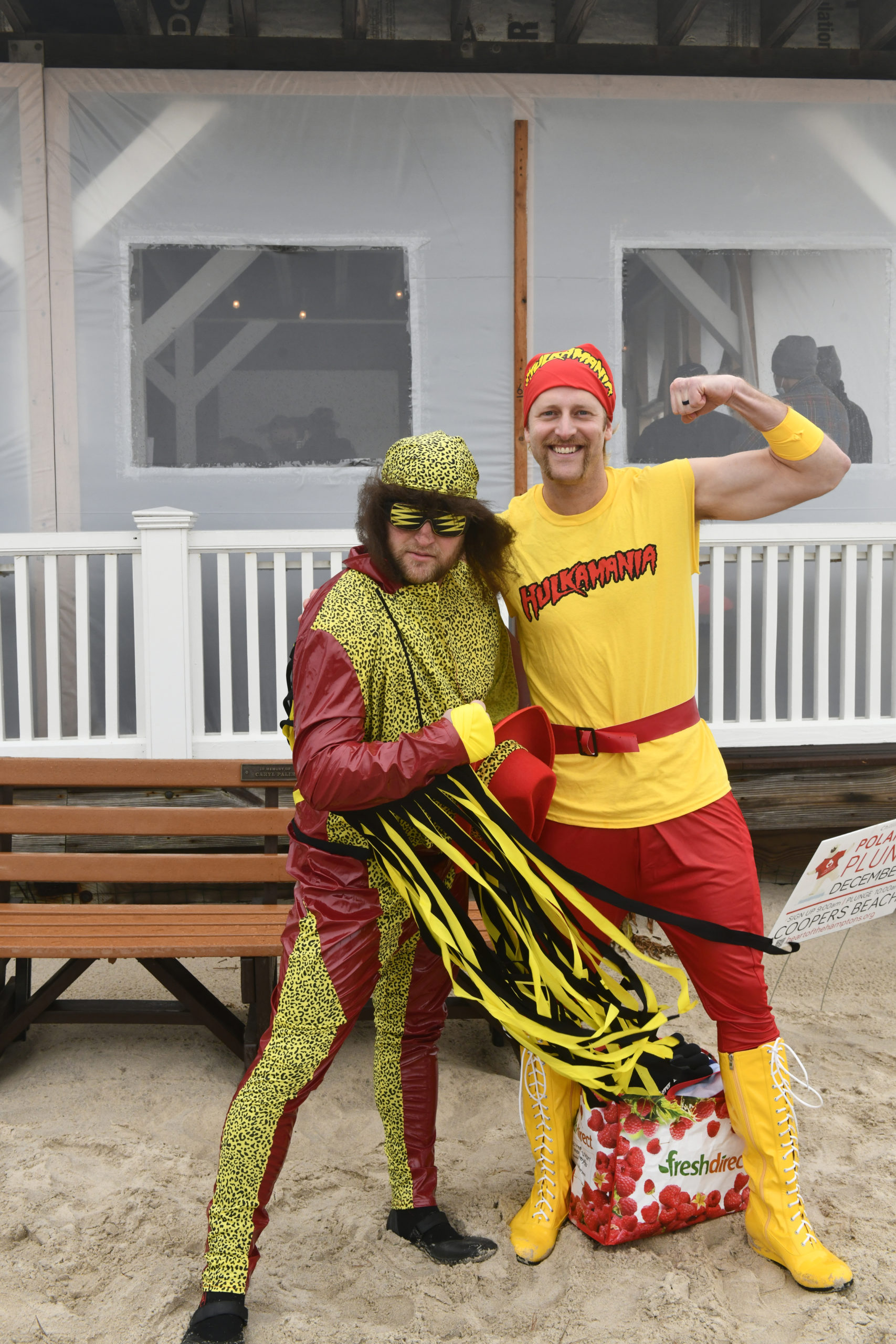 Zach and Nick Epley at the Polar Bear Plunge.  DANA SHAW