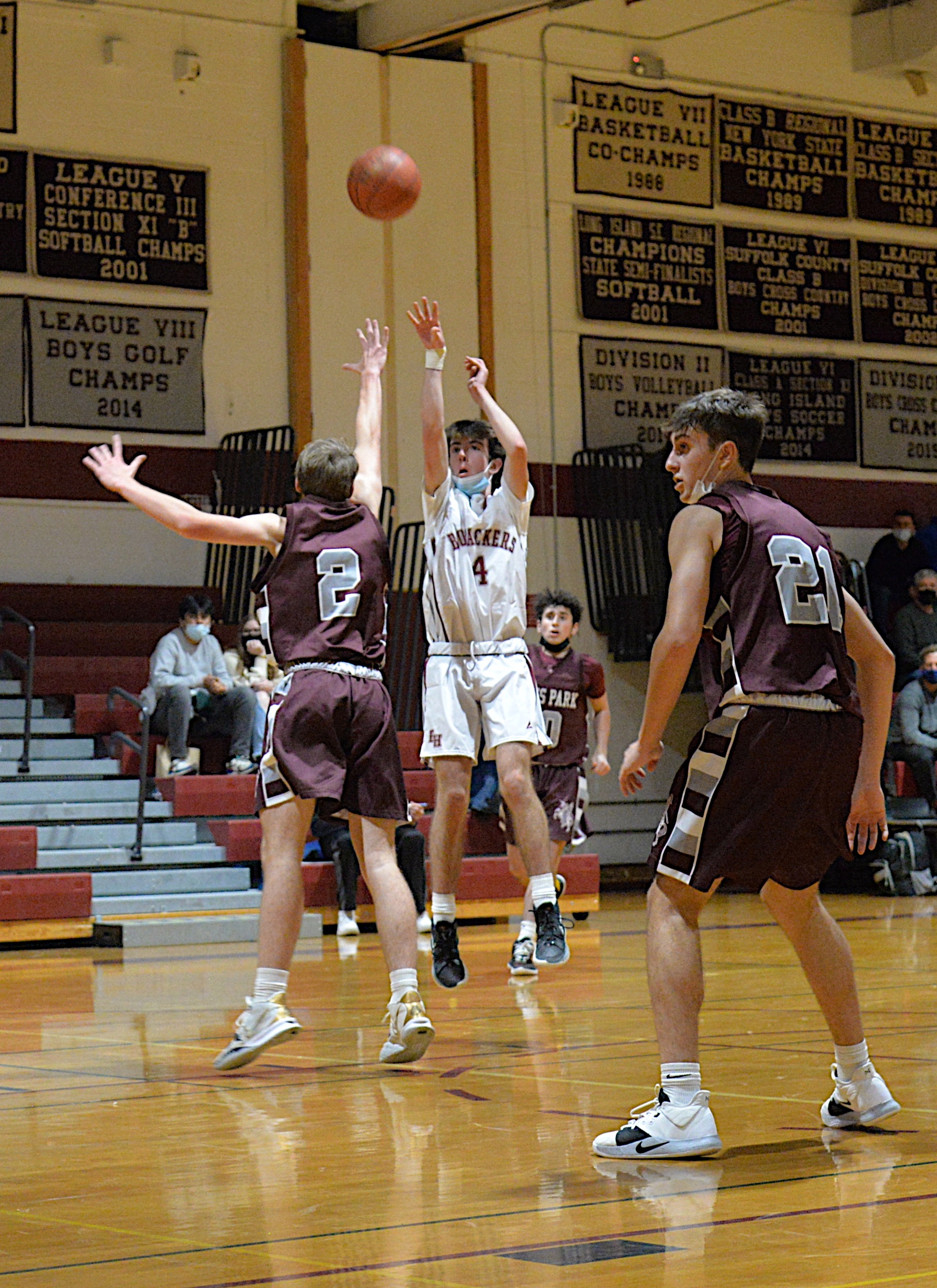 Bonacker Liam Fowkes takes a shot.