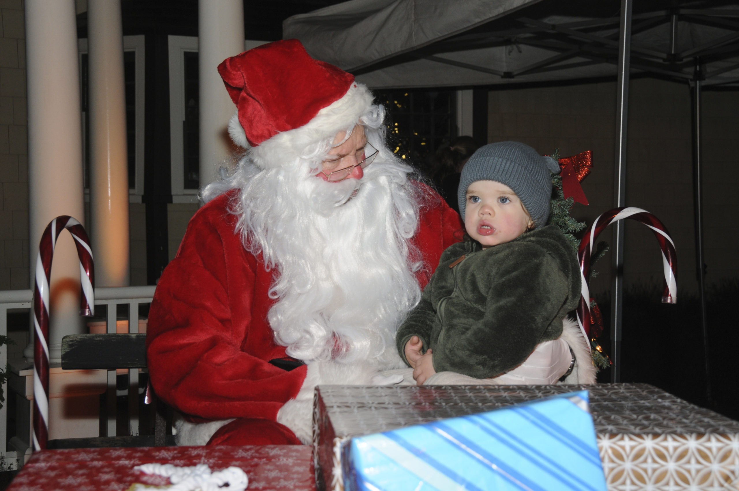 Santa Claus made a special, one night only, guest appearance at the Thomas & Mary Nimmo Moran Studio on Main Street in East Hampton on Saturday evening. Marianne Della Croce, the East Hampton Historical Society's Director of Visitor Experience, invited everyone to 