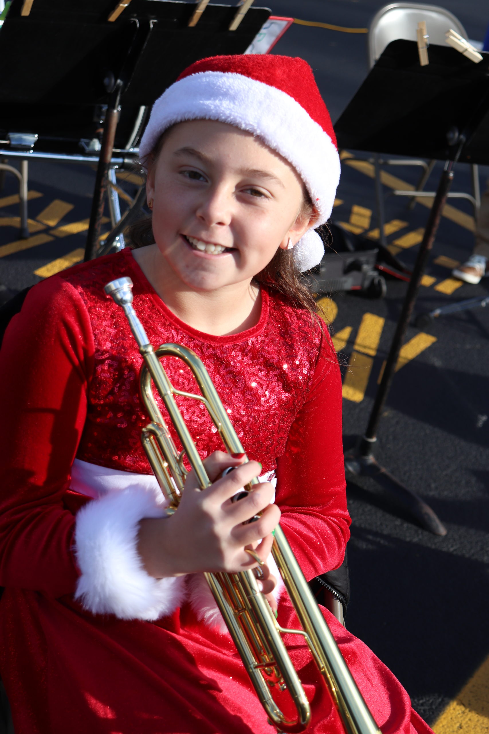 Raynor Country Day School recently hosted a series of winter concerts showcasing the vocal and instrumental talents of students. Sixth-grader Finnley Coonan prepares for her solo.