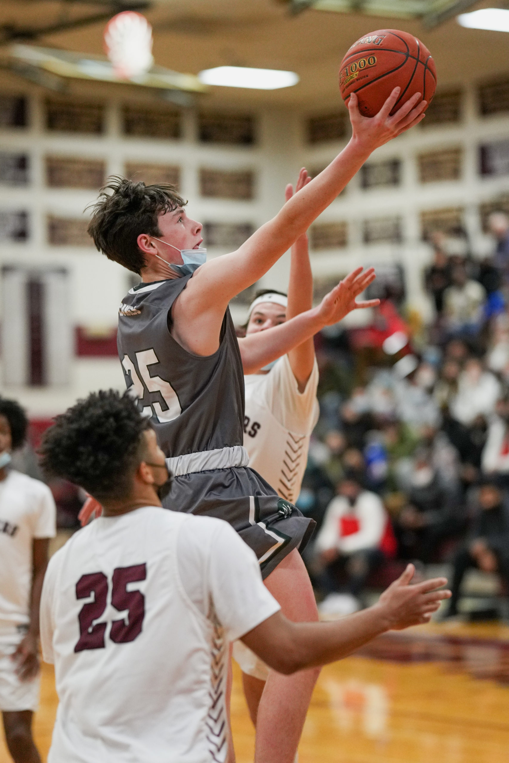 Hurricane  goes in for a layup.