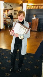 The Hampton Bays Beautification presented Betty Sparta with its Community Appreciation Award.