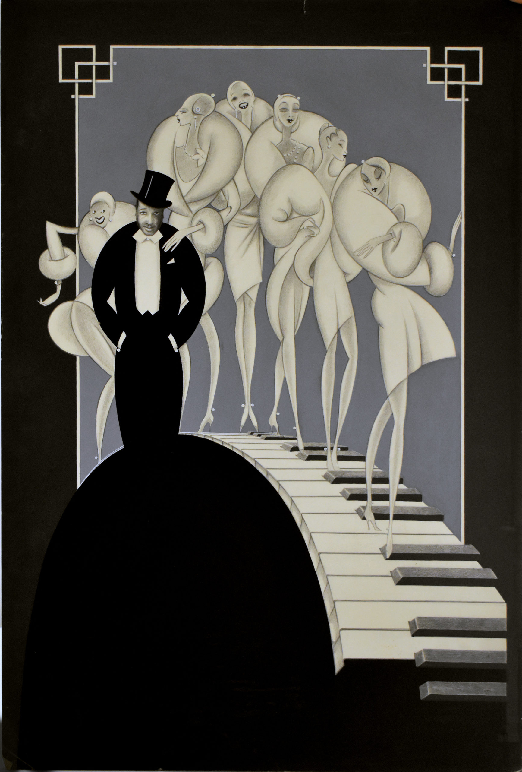 An earlier version of Tony Walton's famed Broadway poster for “Sophisticated Ladies,” featuring the music of Duke Ellington.