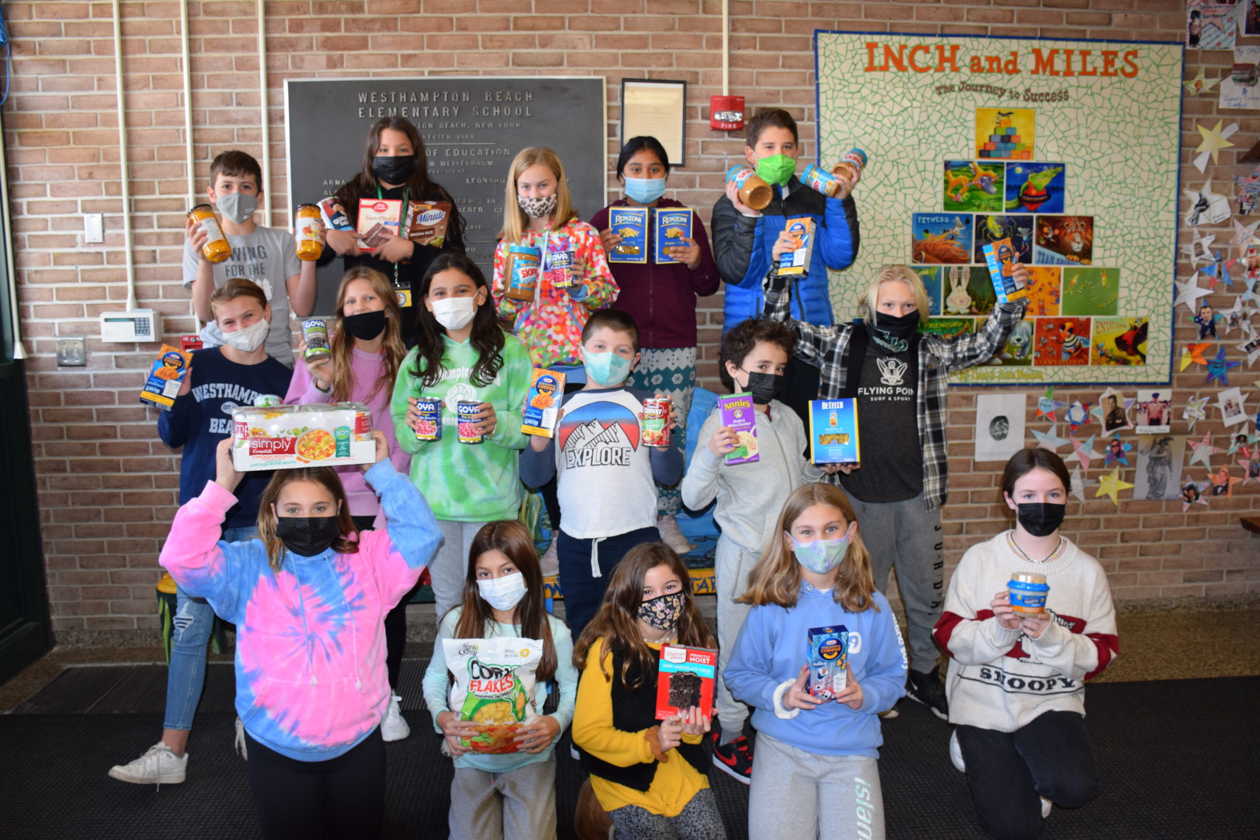 Members of the Westhampton Beach Elementary School Student Council recently held a successful food drive within their school community. All of the food donations, along with additional nonperishable donations from St. Mark’s Church, will be provided to Westhampton Beach Elementary School families in need during parent/teacher conferences. Additionally, families will be able to select new toys donated by the Westhampton Pines community; gently used clothing donated by community
members, parents, teachers and staff; and new winter coats donated by the Knights of
Columbus.