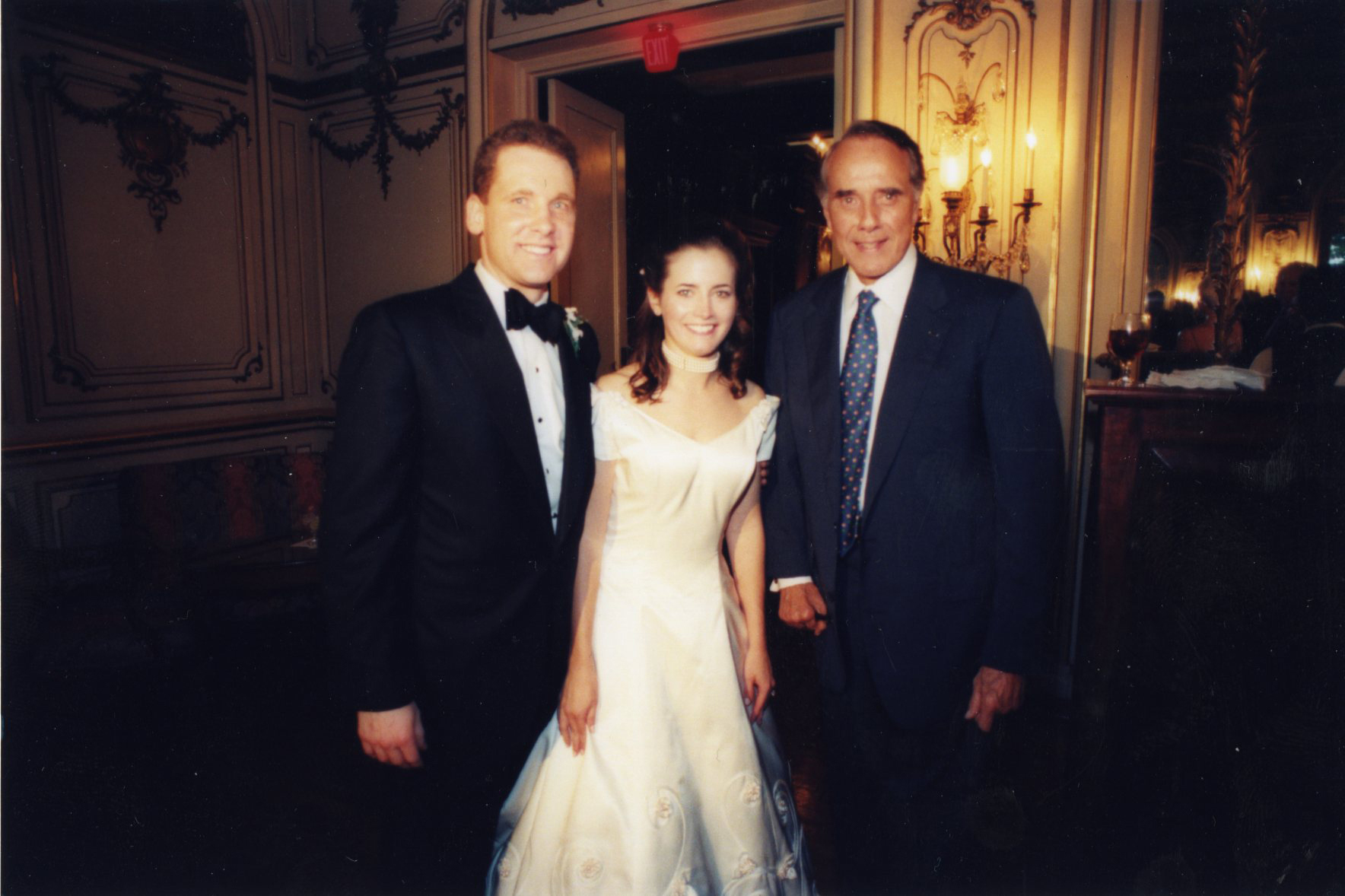 Bob and Joyce Giuffra on their wedding day with Senator Bob Dole, who Joyce Giuffra worked for for many years.