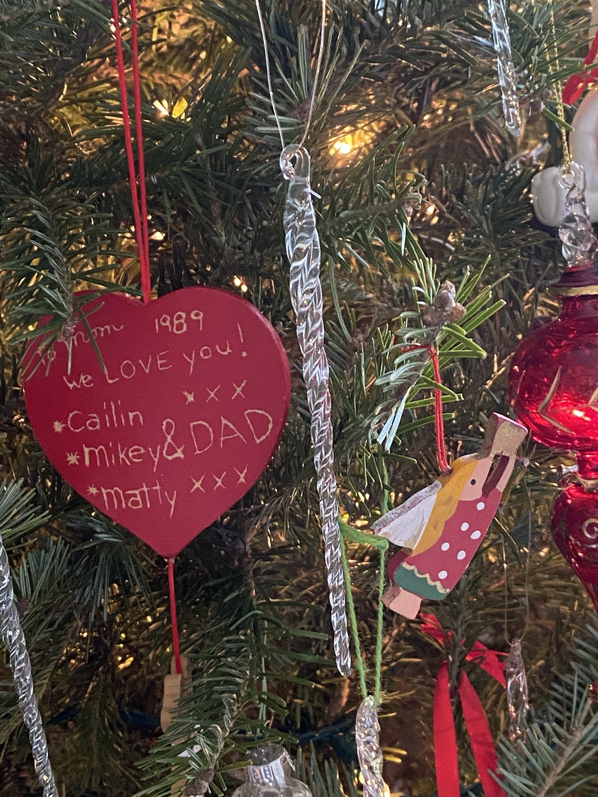 Ornaments made in the 80s and 90s are still featured on the treet.