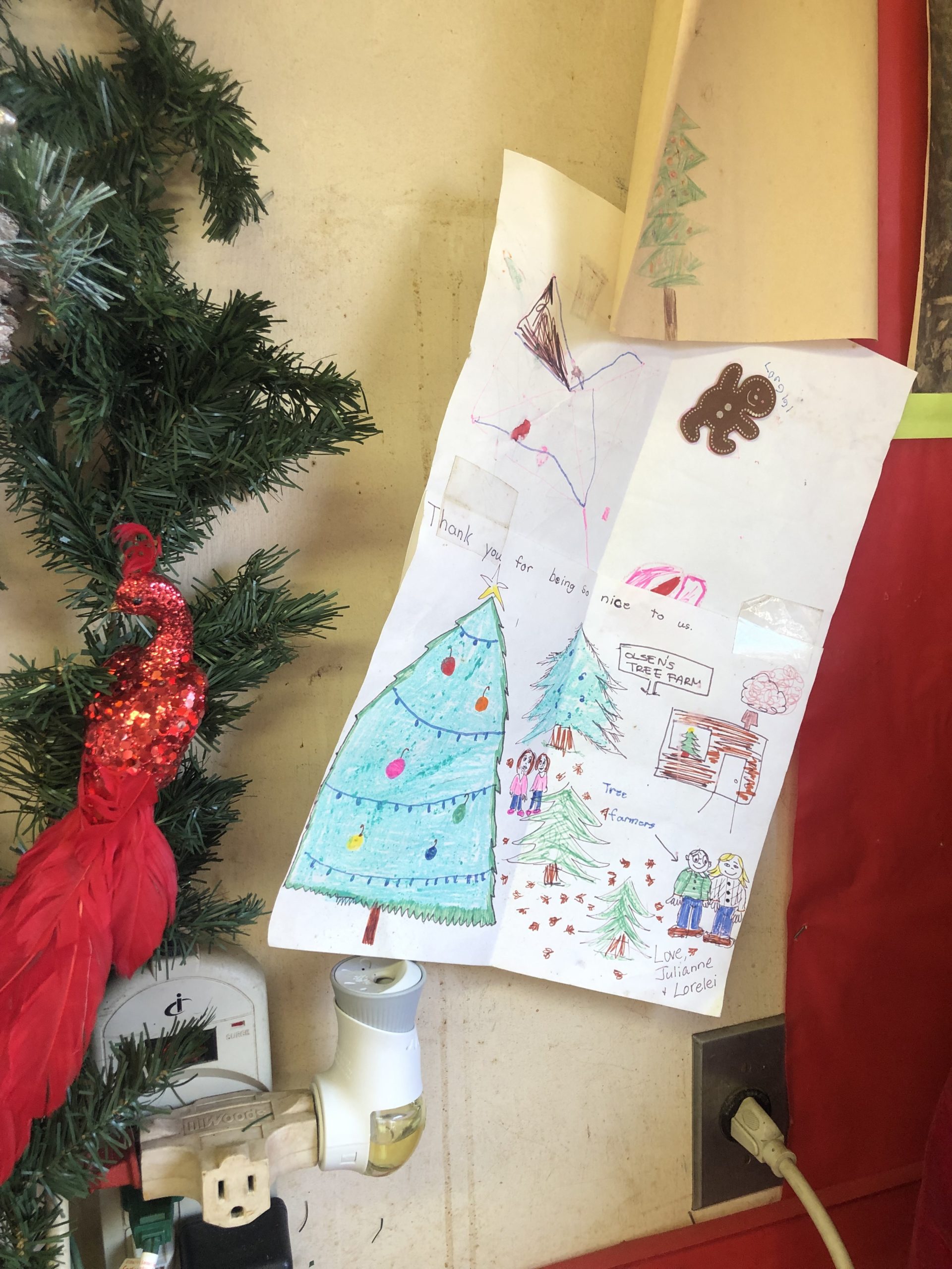 Longtime customers send Christmas cards and notes of appreciation.